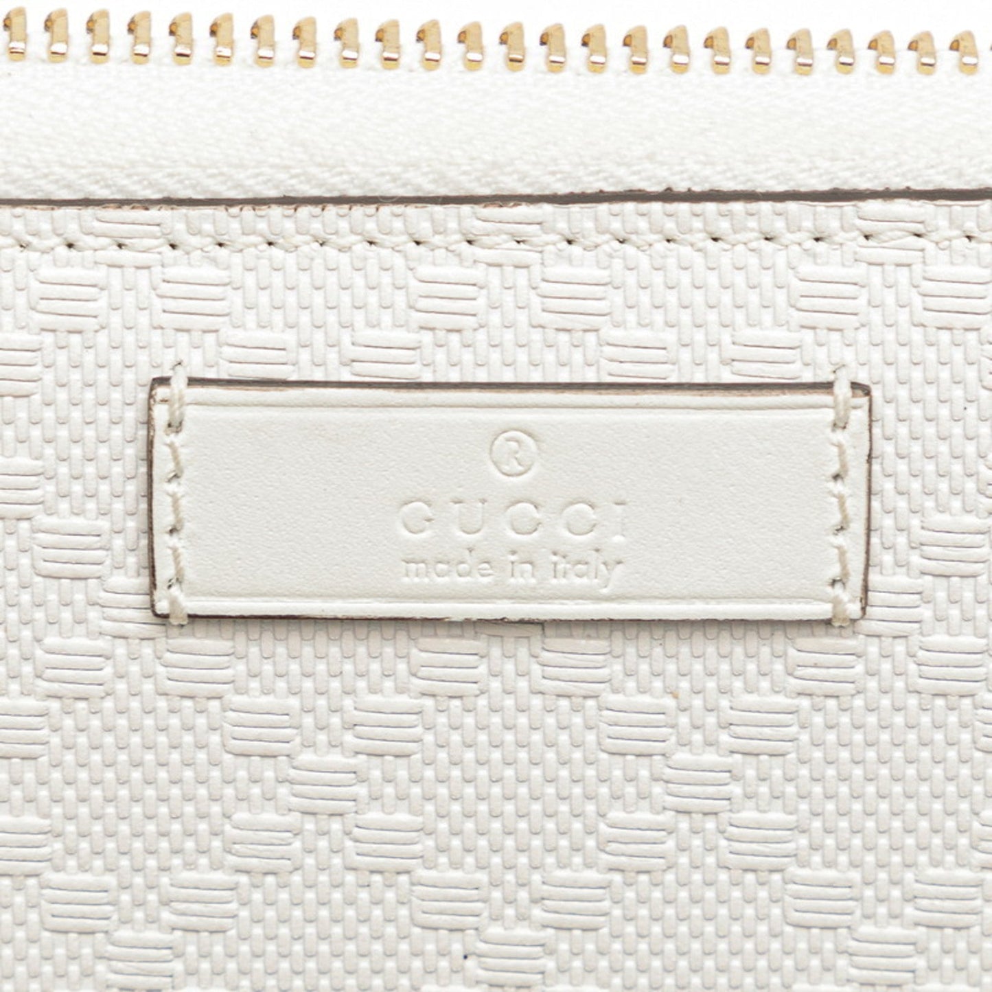 Gucci White Pvc Leather Long Wallet (Bi-Fold)