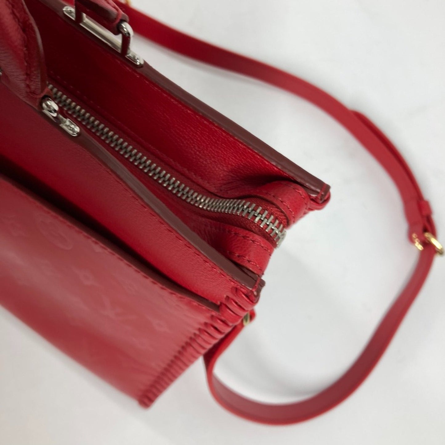 Louis Vuitton Red Leather Shoulder Bag