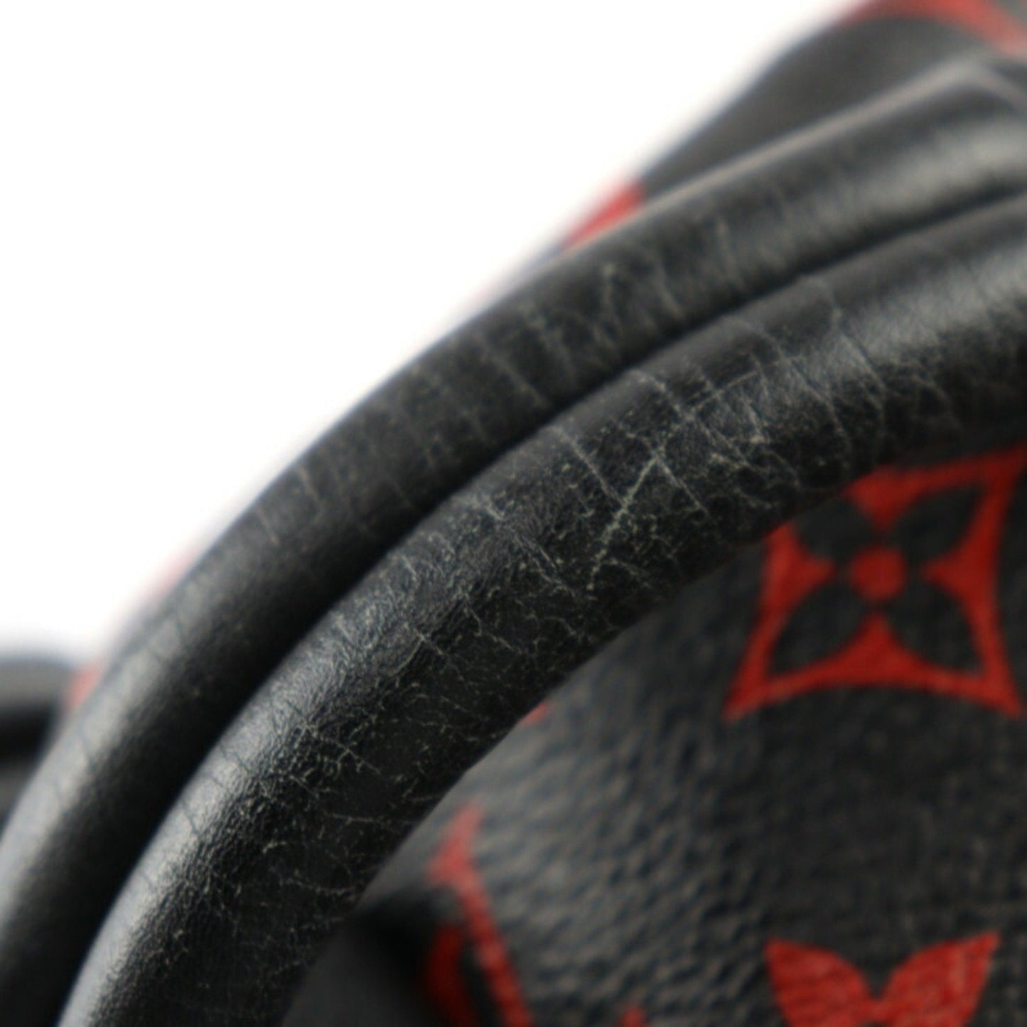 Louis Vuitton Black Monogram Red Color Monogram Backpack Handbag