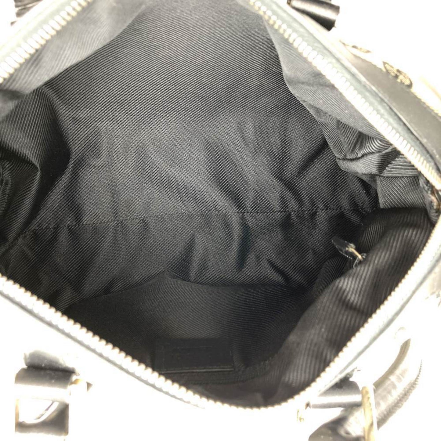 Gucci Black Gg Canvas Leather Boston Bag Handbag