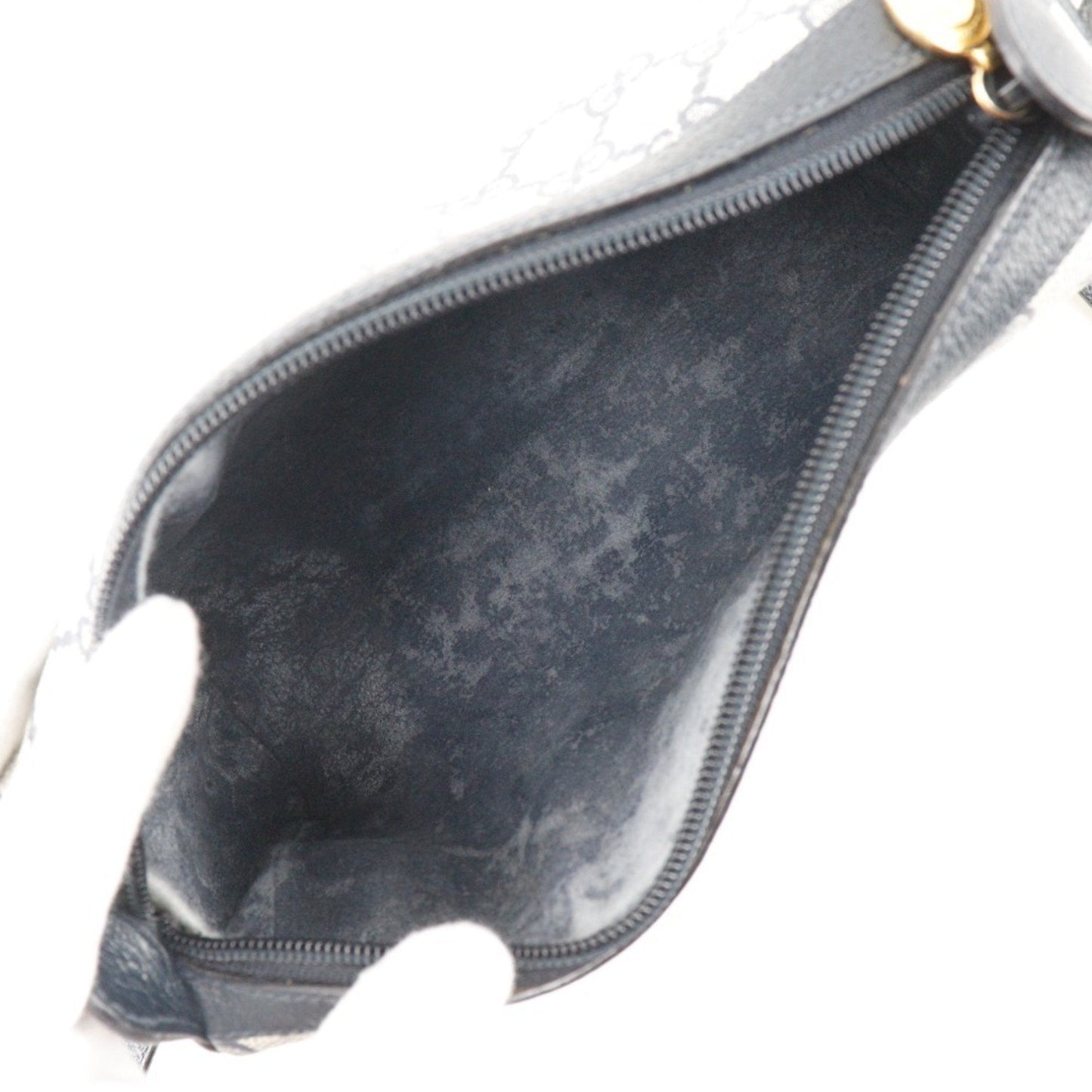 Gucci Gray Navy Gg Plus Shoulder Bag