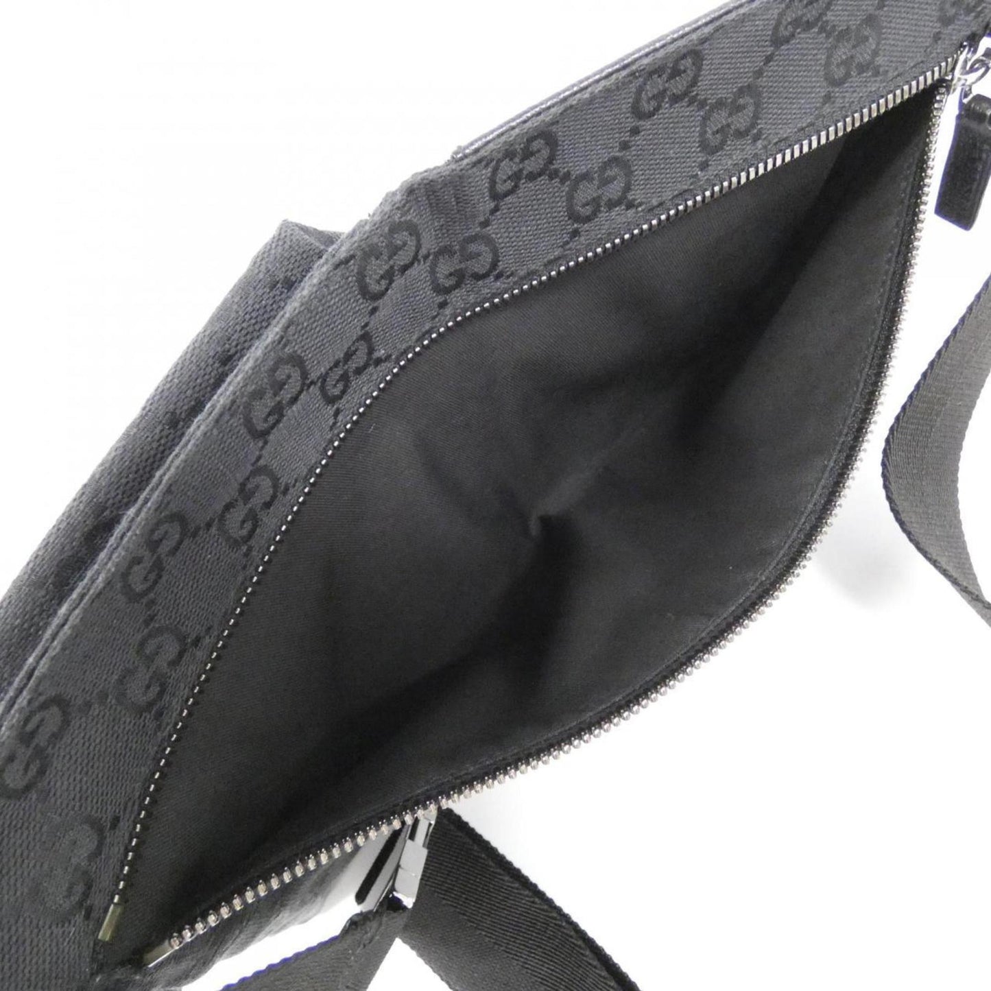 Gucci Black Gg Canvas Fanny Pack
