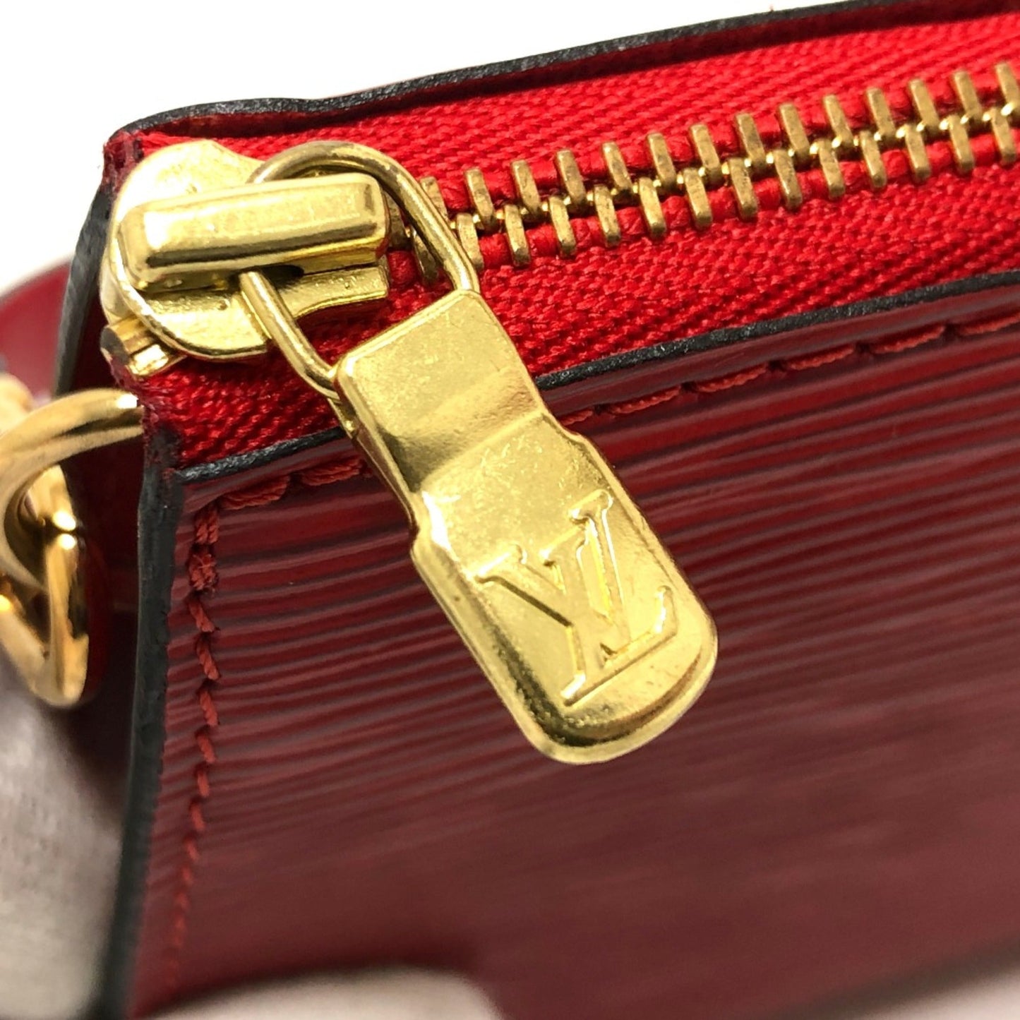 Louis Vuitton Red Leather Shoulder Bag