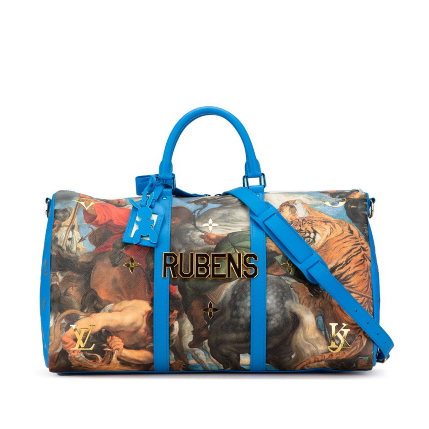 Louis Vuitton Blue Multi-Color Pvc Leather Boston Bag Shoulder Bag ()