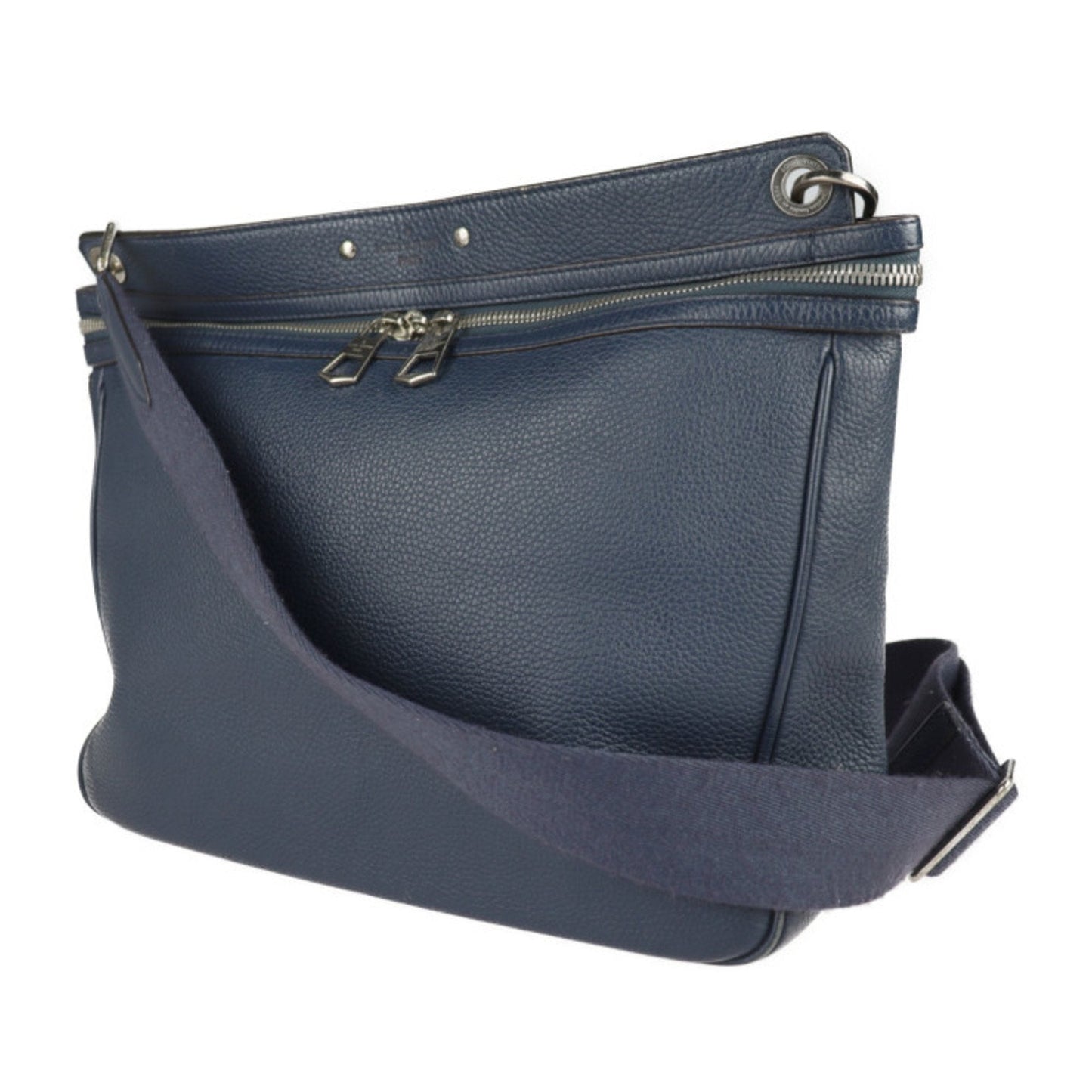 Louis Vuitton Navy Leather Messenger Bag Shoulder Bag