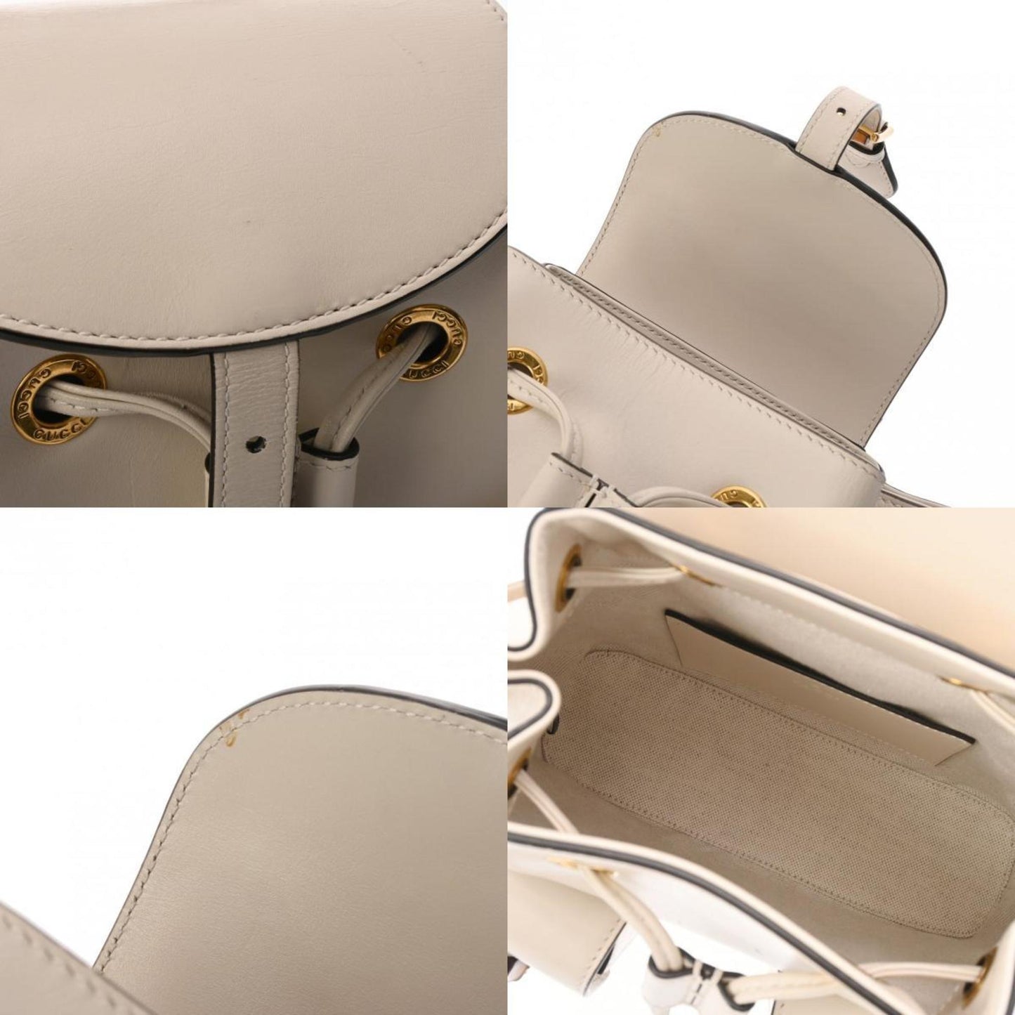 Gucci Ivory Leather Backpack