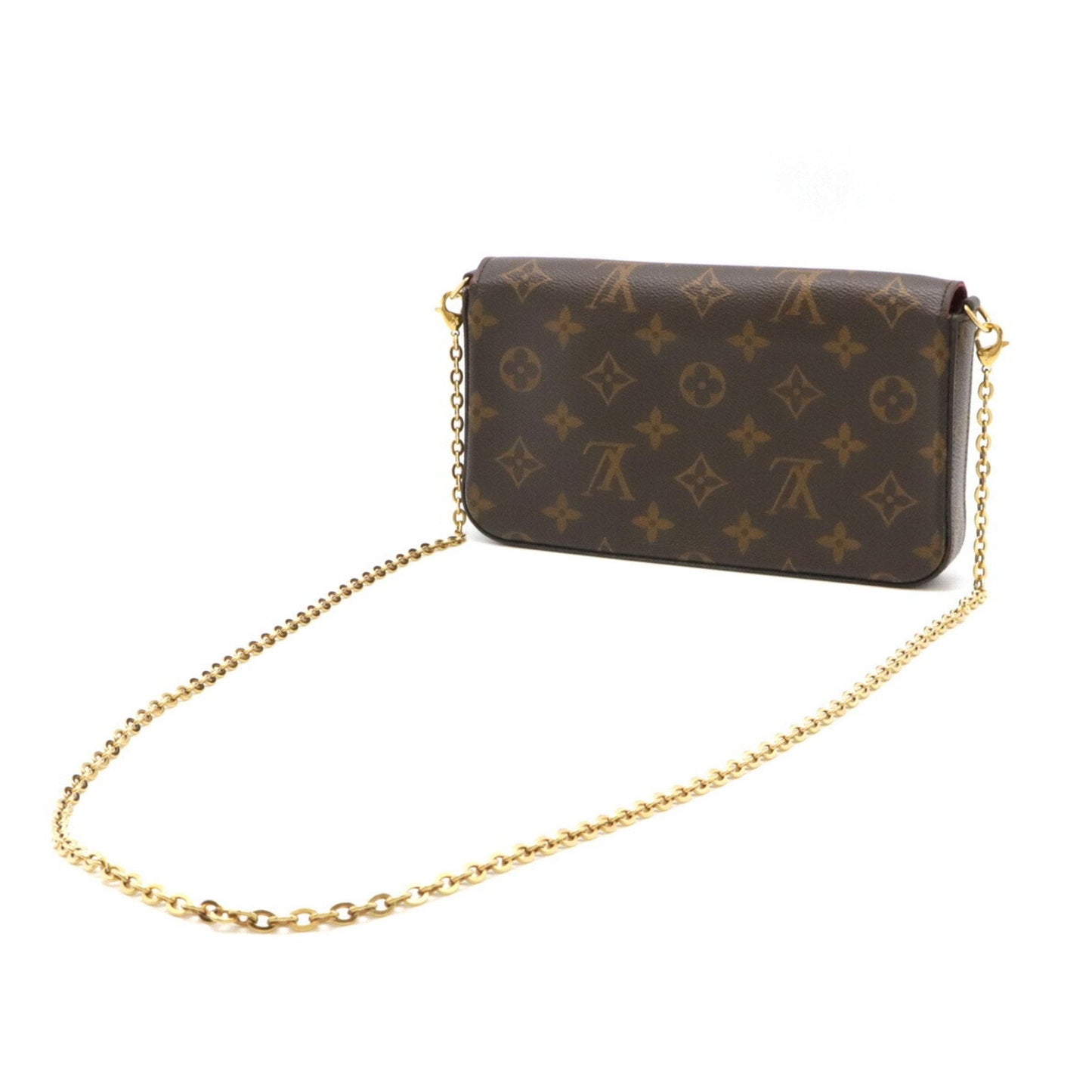 Louis Vuitton Fuchsia Monogram Clutch Bag Pochette Shoulder Bag
