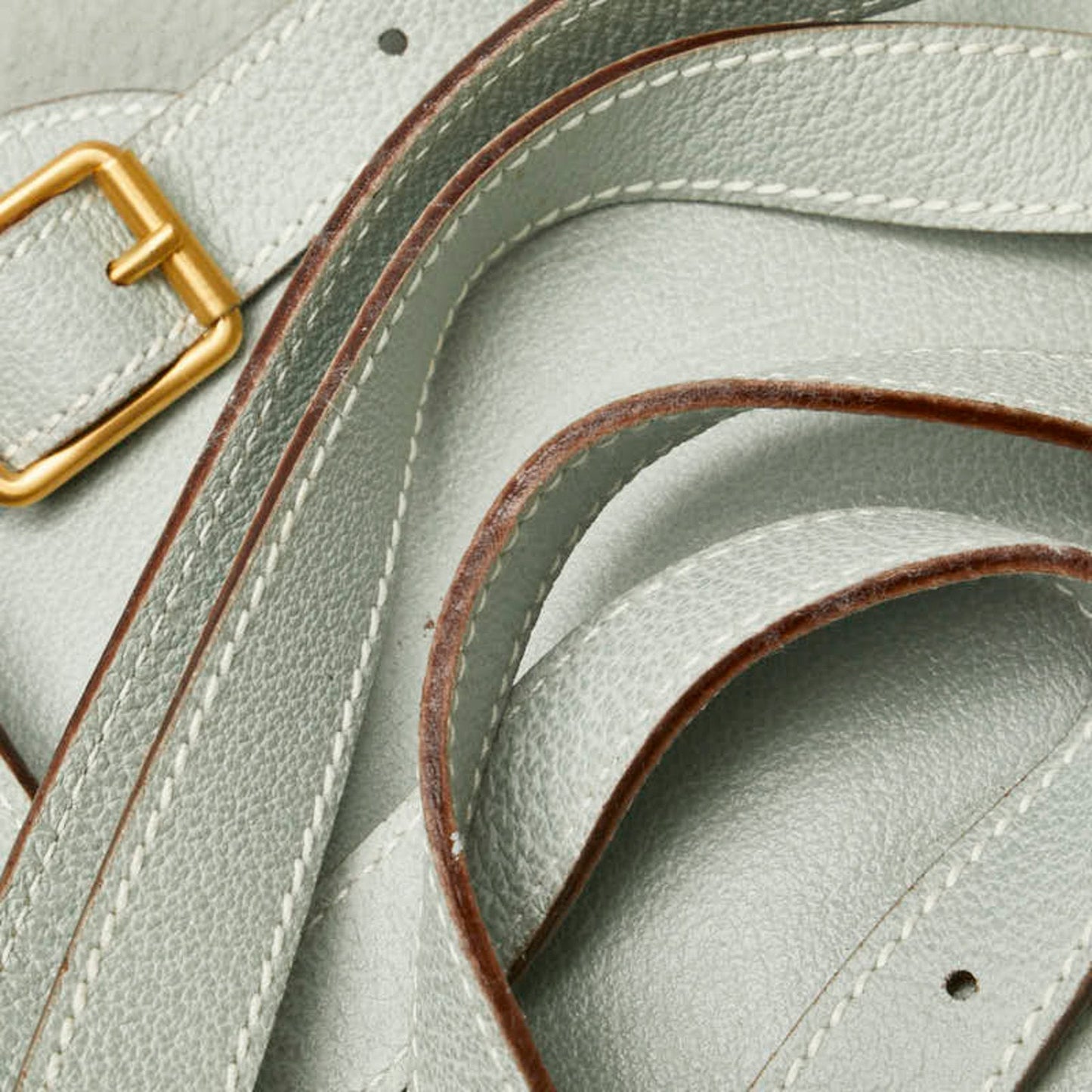 Gucci Light Blue Leather Suede Backpack
