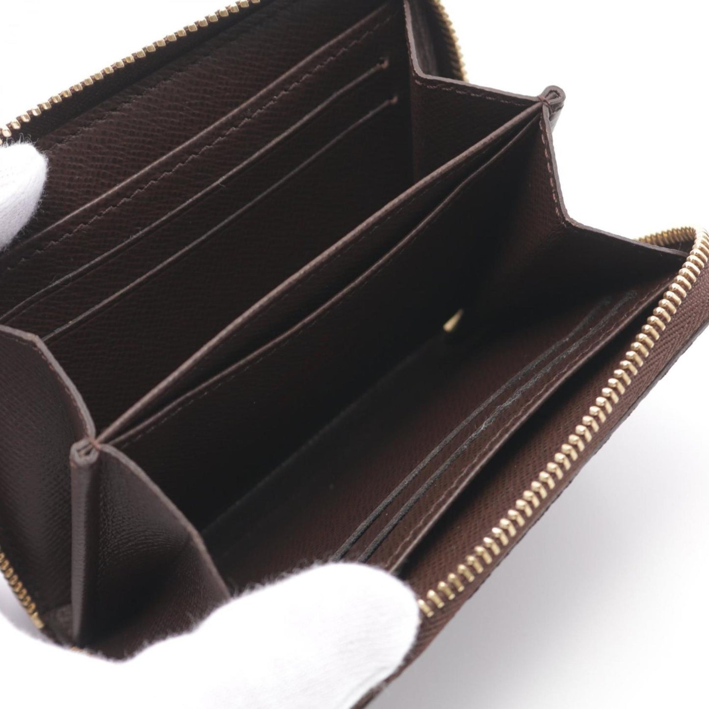 Louis Vuitton Damier Brown Coated Canvas Chain/Shoulder Wallet