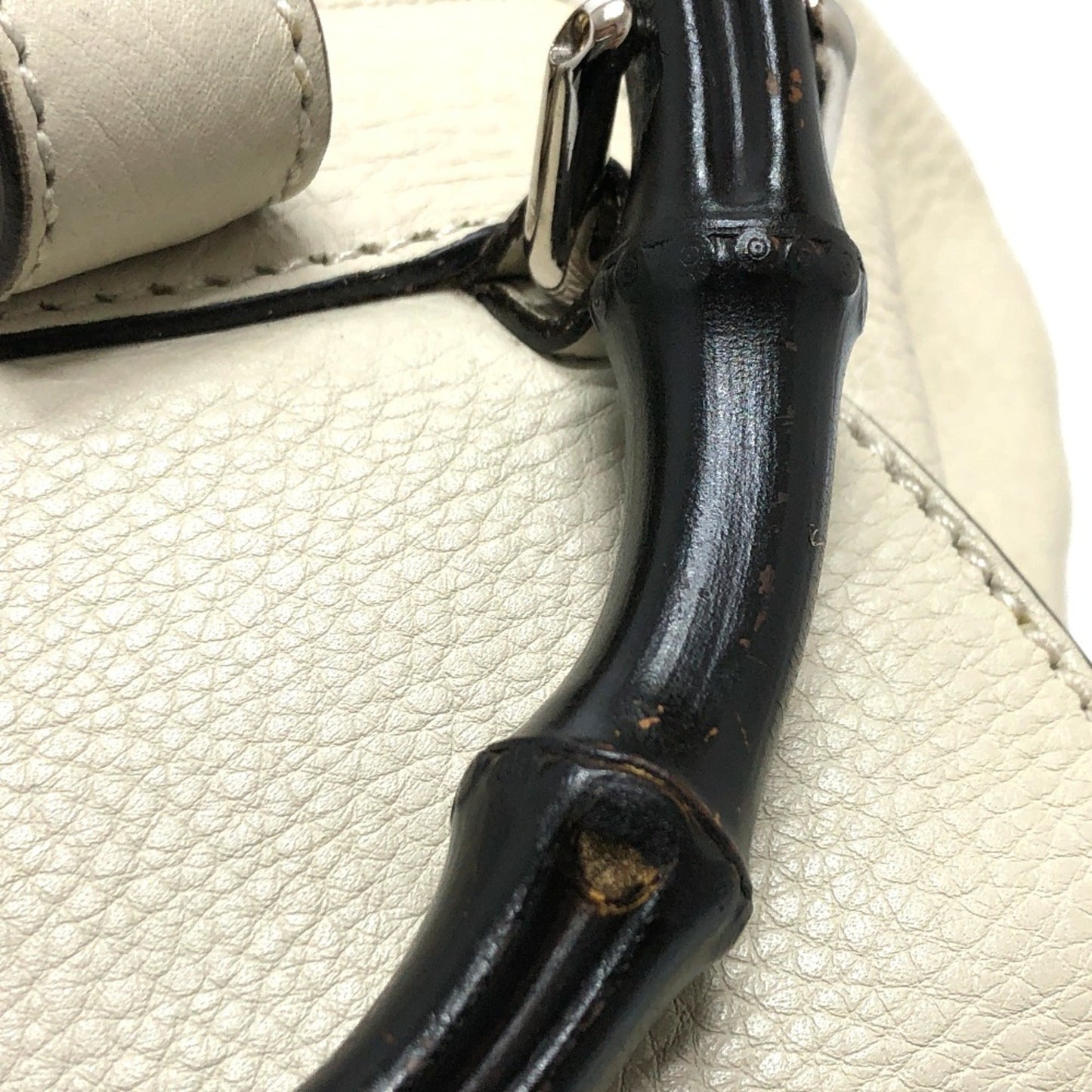 Gucci White Leather Backpack