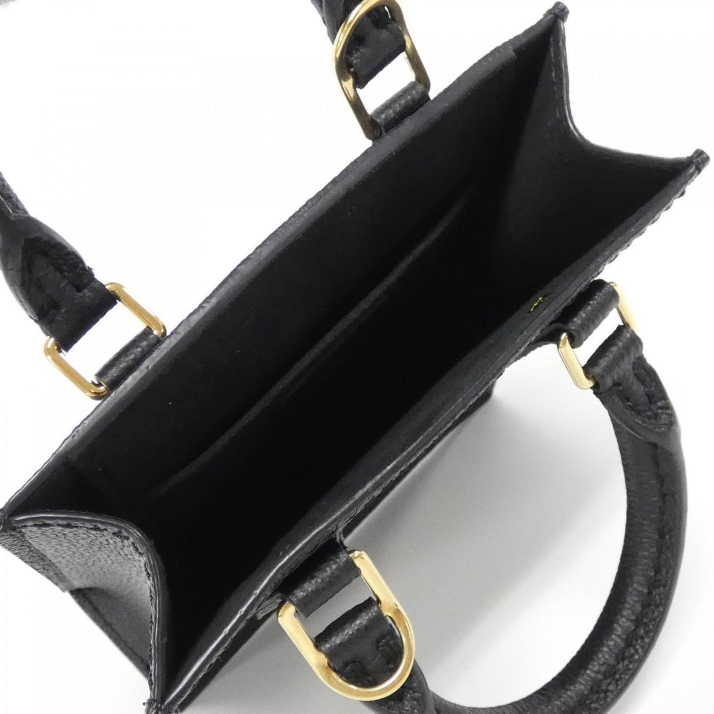 Louis Vuitton Beige Black Leather Handbag Shoulder Bag