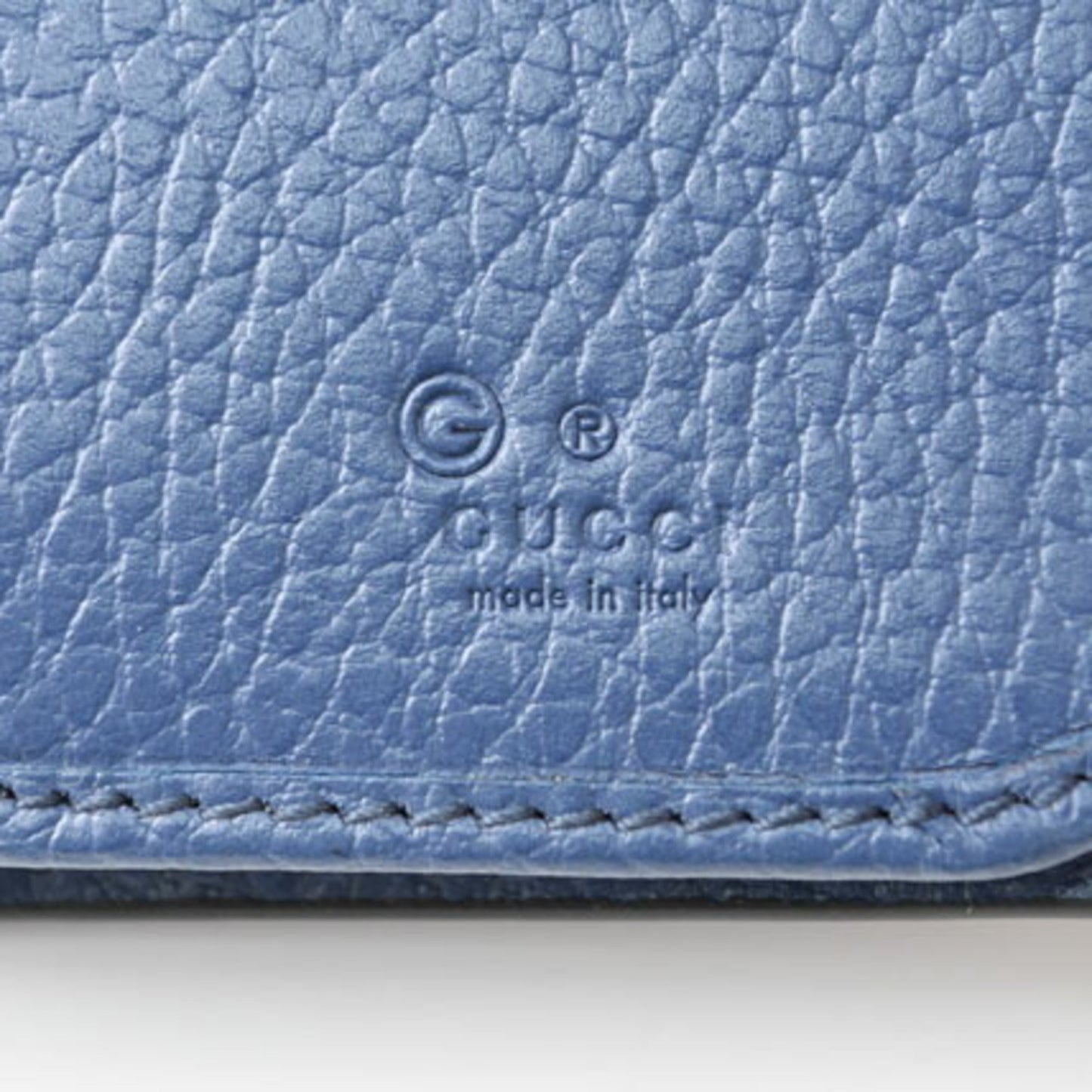 Gucci Black Blue Leather Coin Purse/Coin Case