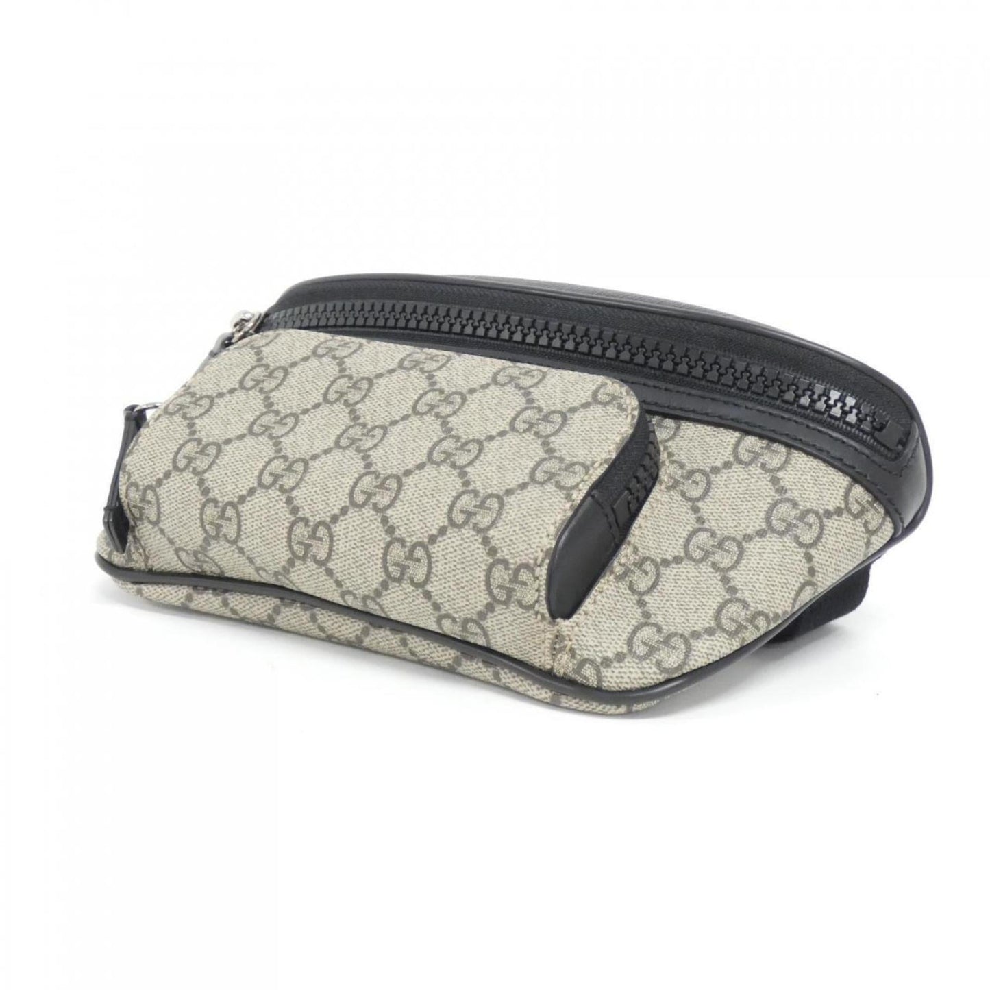Gucci Beige Black Gg Supreme Fanny Pack