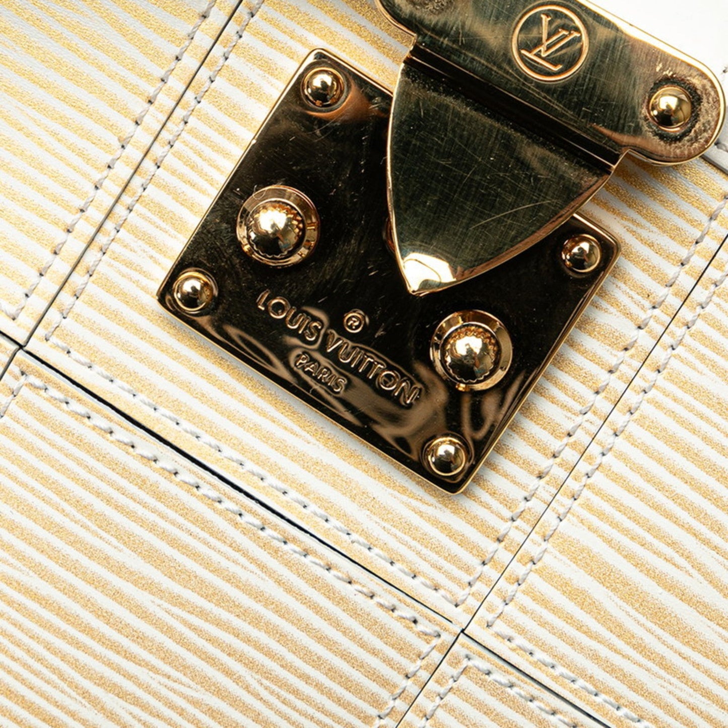 Louis Vuitton Epi Stretch White Leather Shoulder Bag