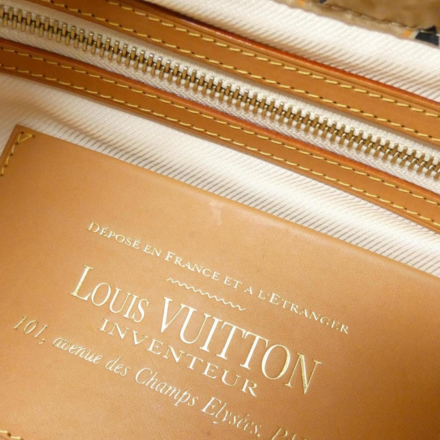 Louis Vuitton Beige Nylon Canvas Shoulder Bag