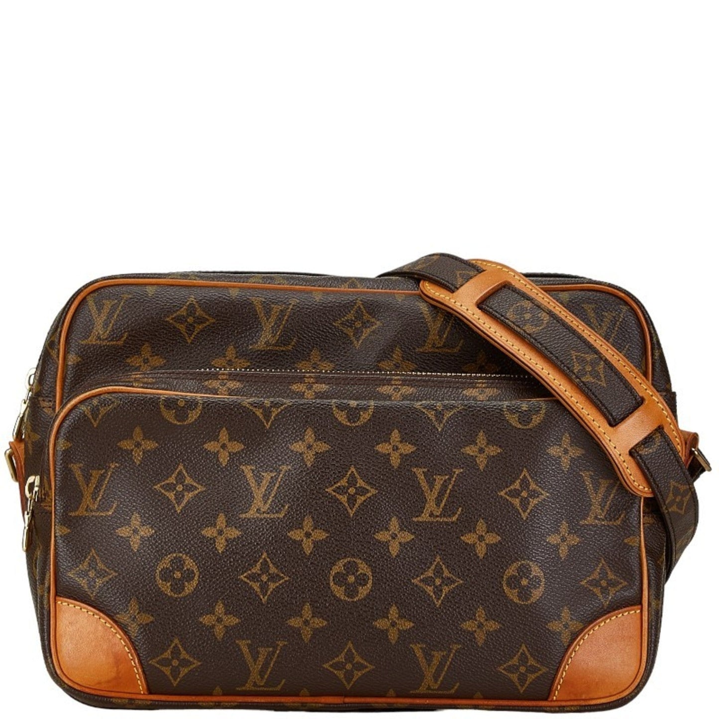 Louis Vuitton Brown Pvc Leather Shoulder Bag ()