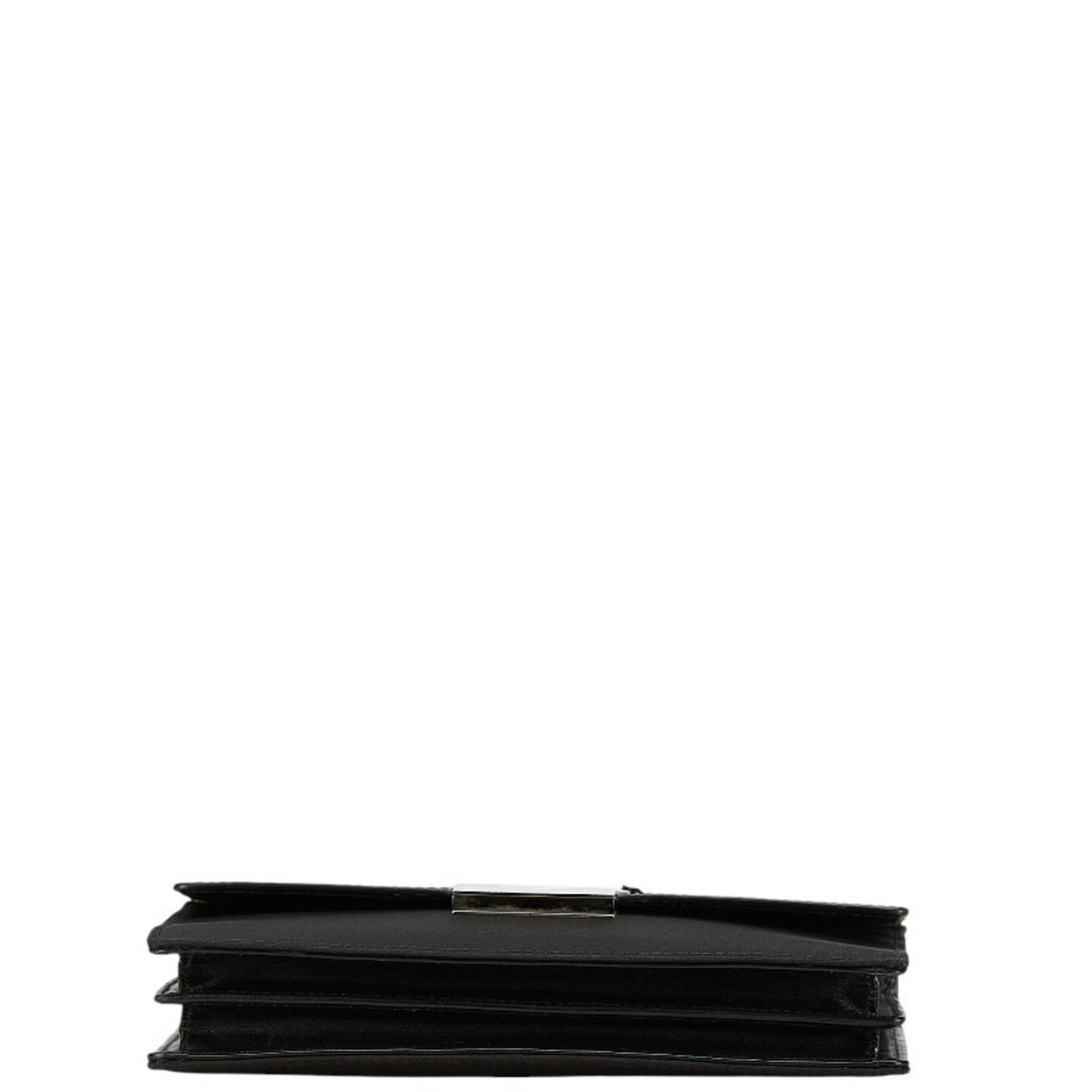 Gucci Black Canvas Leather Clutch Bag