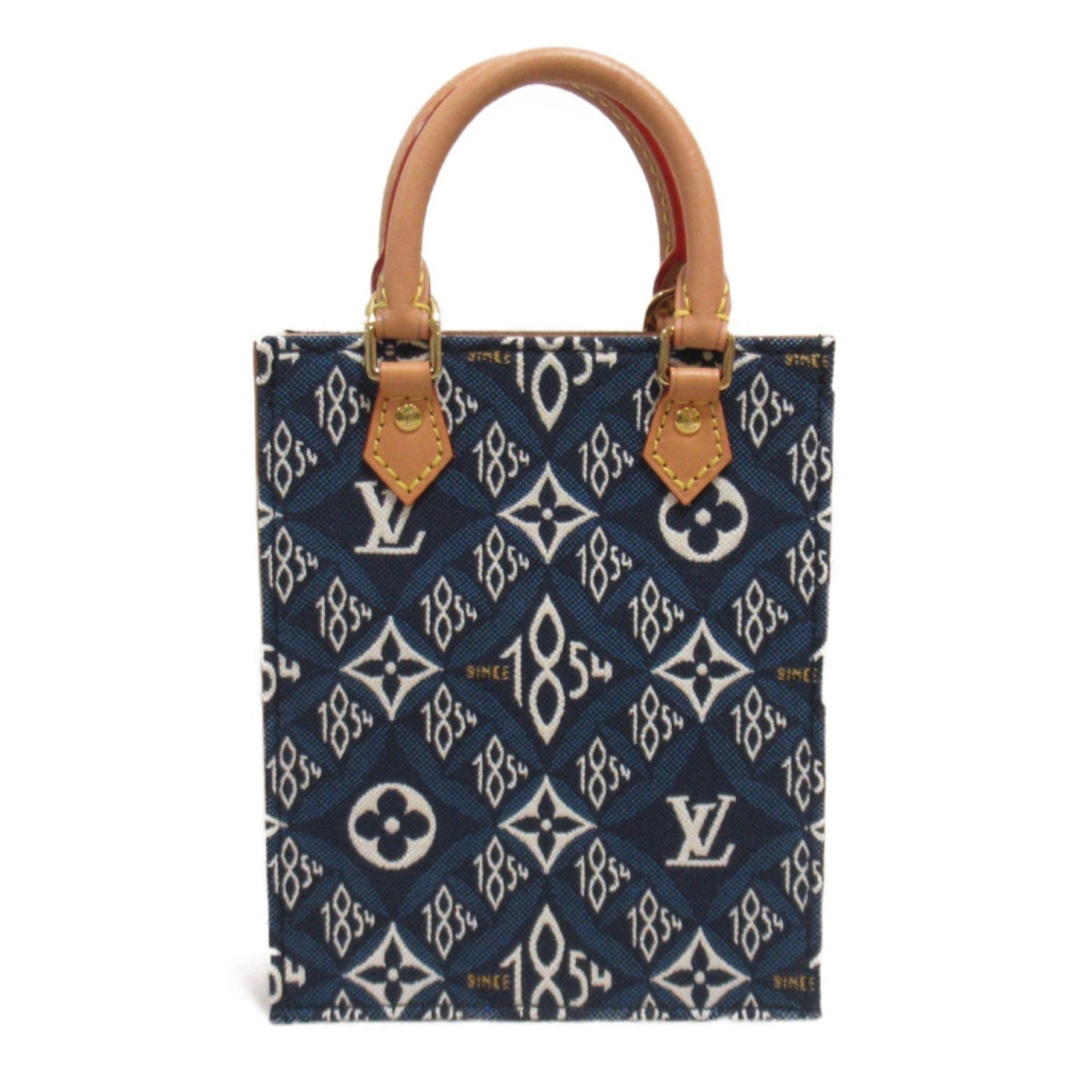Louis Vuitton Blue Fabric Monogram Leather Shoulder Bag