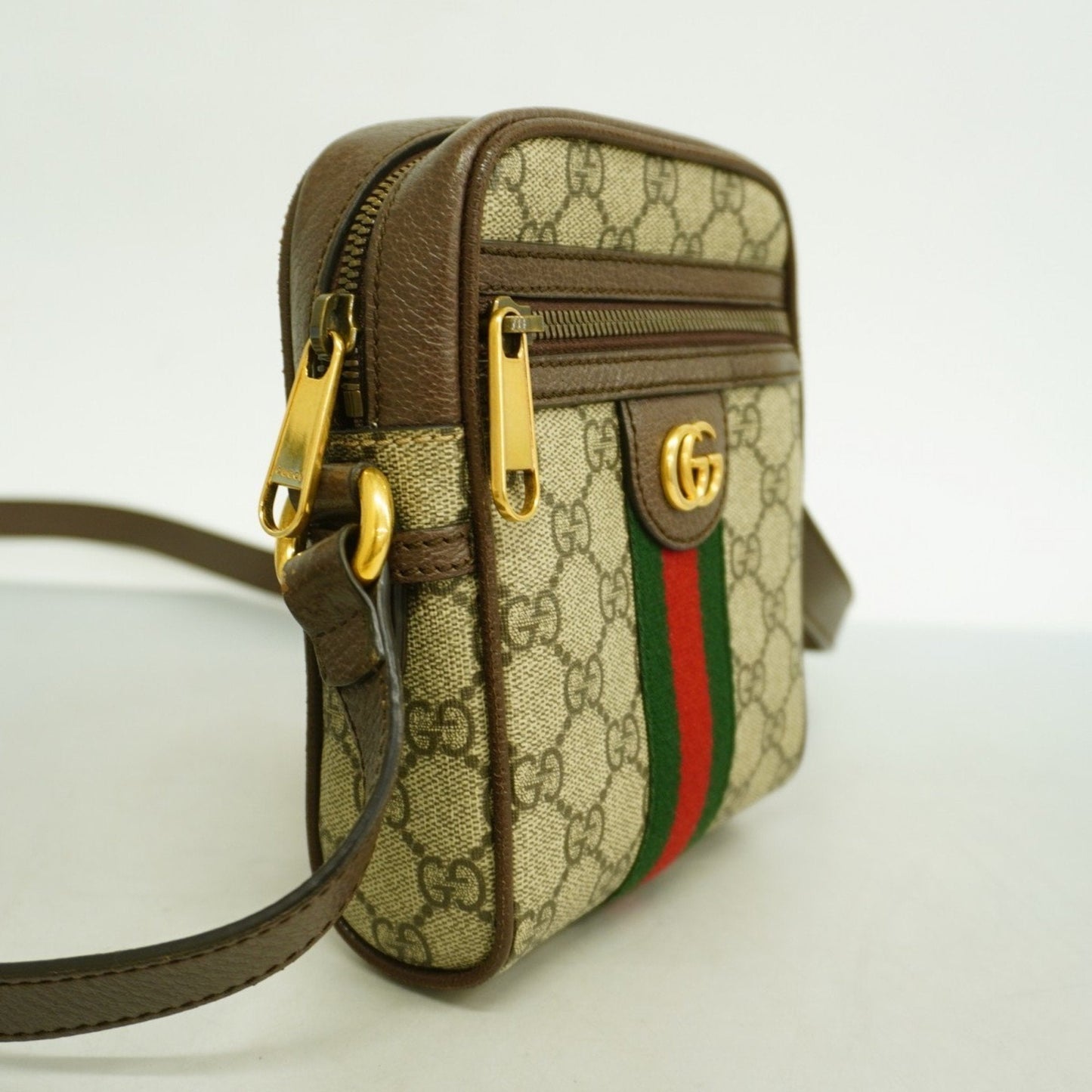 Gucci Brown Pvc Leather Shoulder Bag