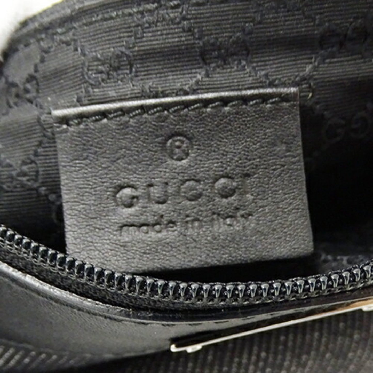 Gucci Black Leather Canvas Handbag