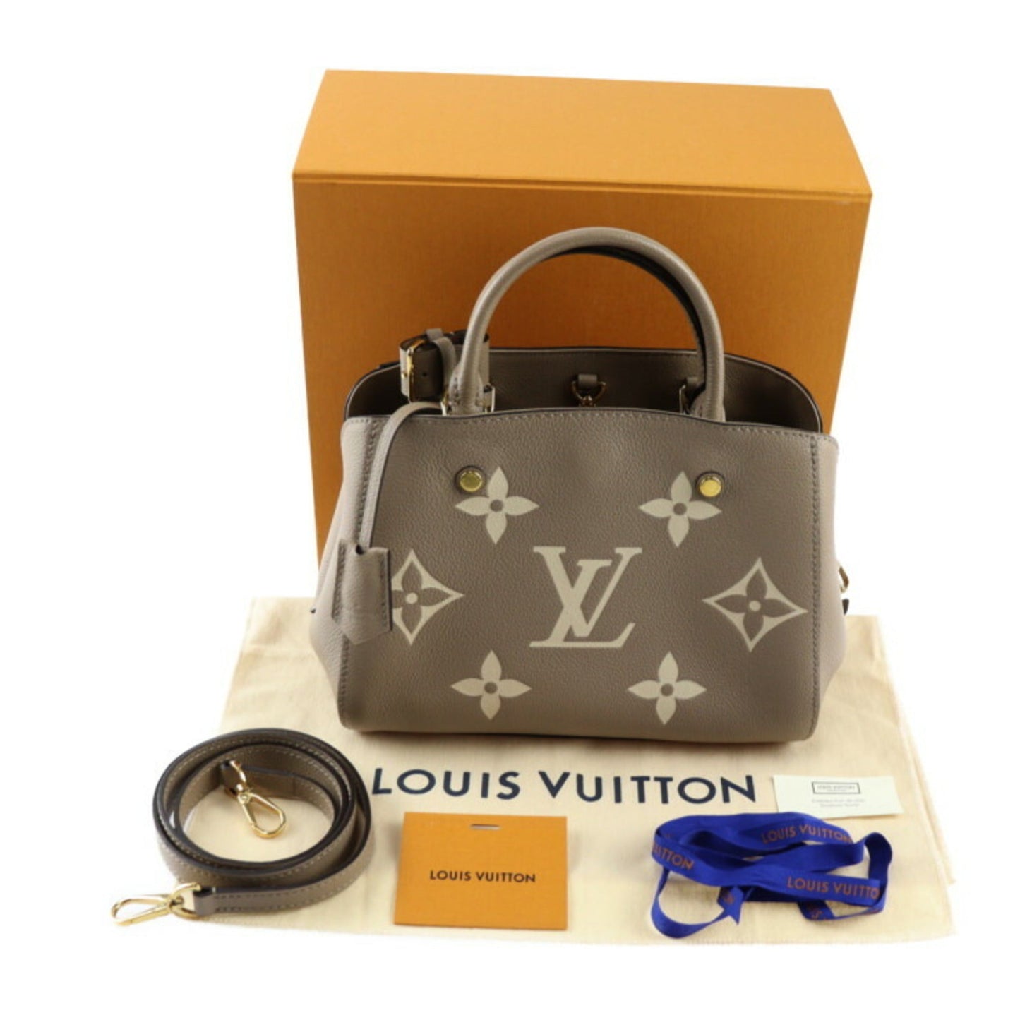 Louis Vuitton Tourterelle Monogram Empreinte Handbag Shoulder Bag Tote Bag