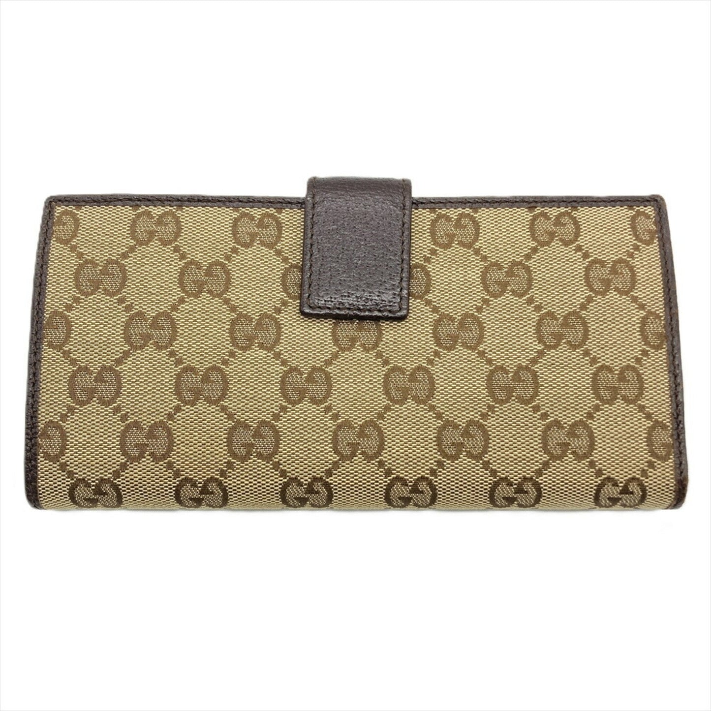 Gucci Beige Gg Canvas Long Wallet (Bi-Fold)