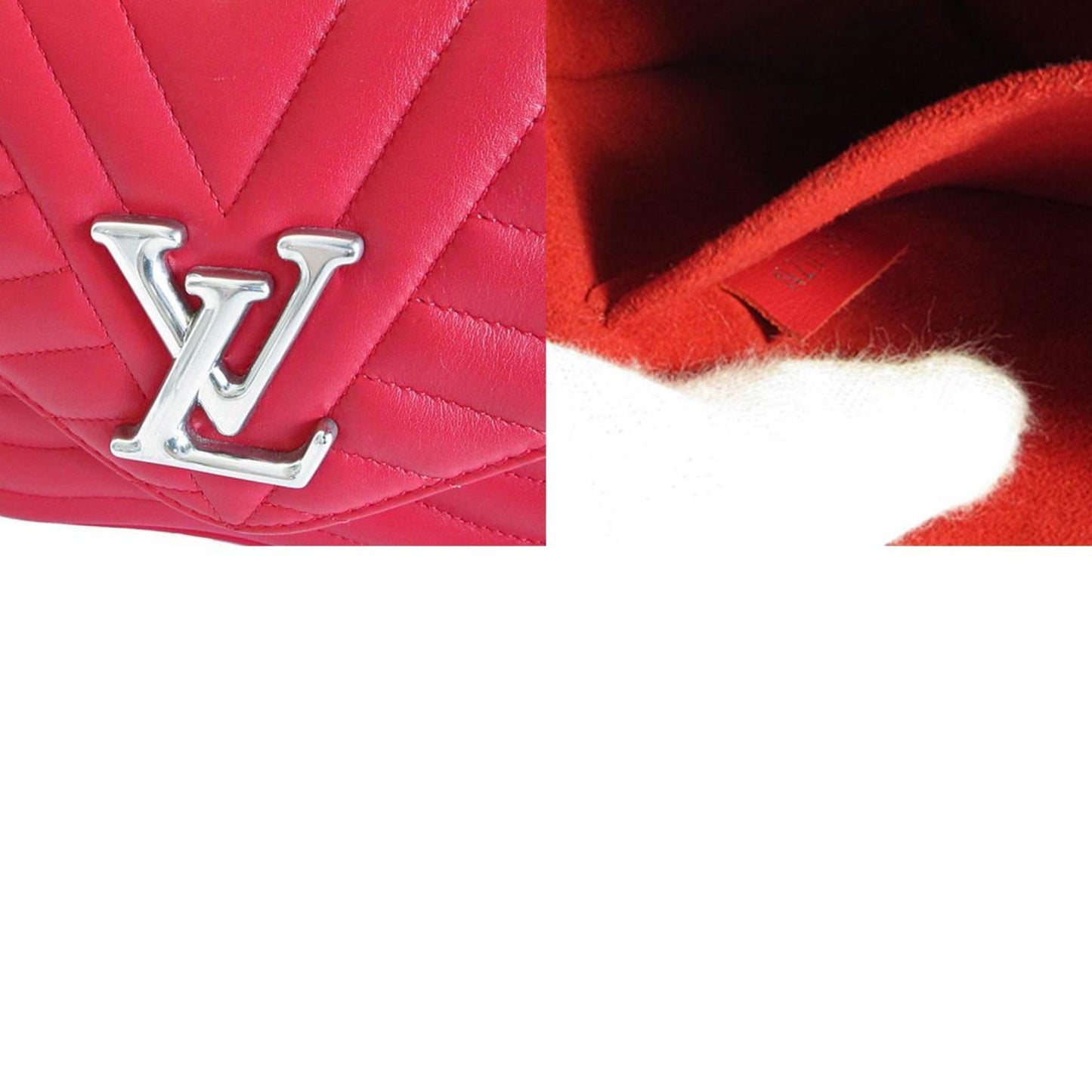 Louis Vuitton Red Color Leather Handbag Shoulder Bag