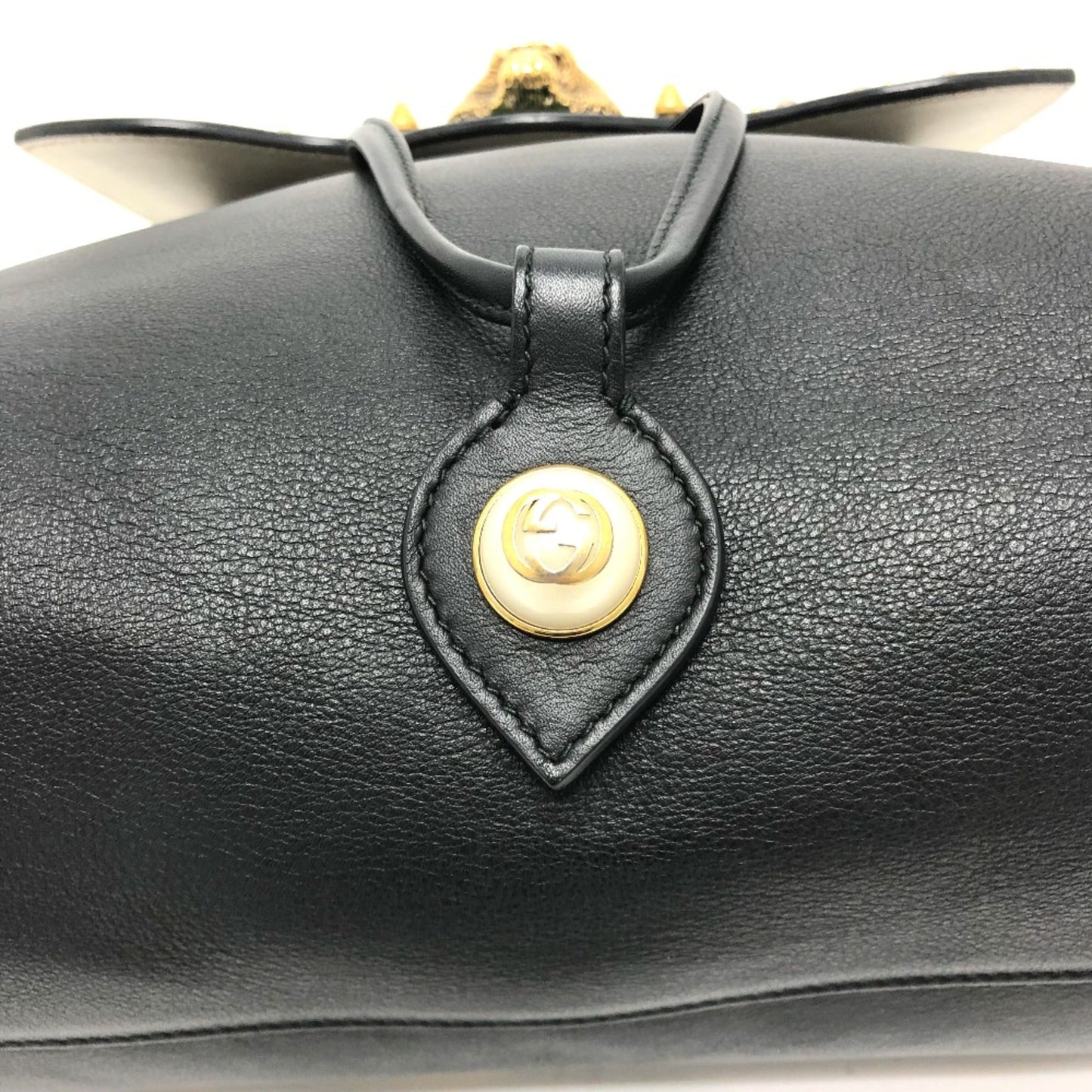Gucci Black Leather Backpack