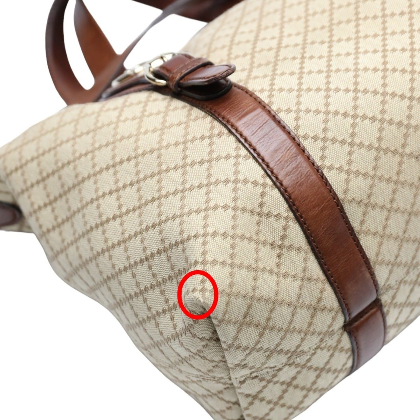 Gucci Brown Canvas Shoulder Bag Tote Bag
