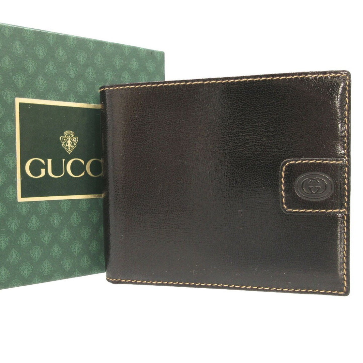 Gucci Black Leather Bill Wallet (Bi-Fold)