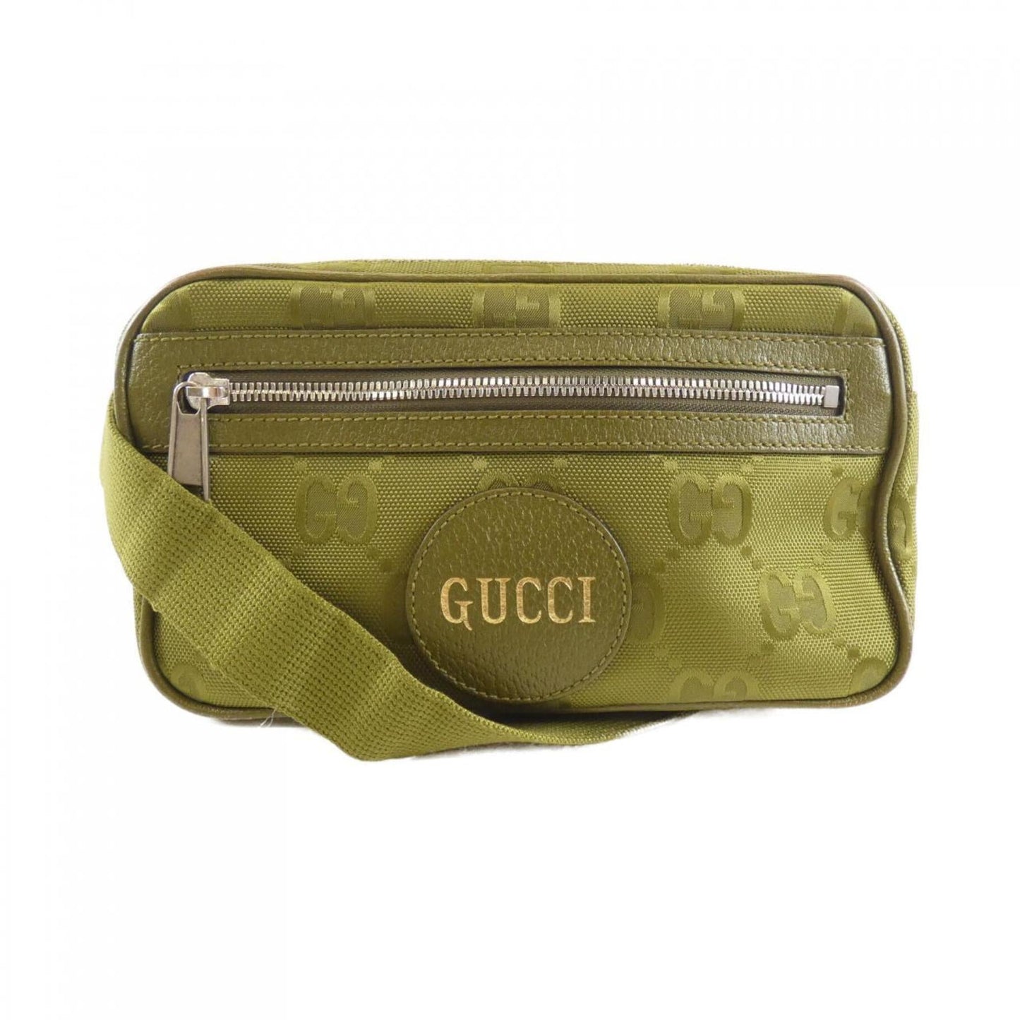 Gucci Green Leather Nylon Fanny Pack ()