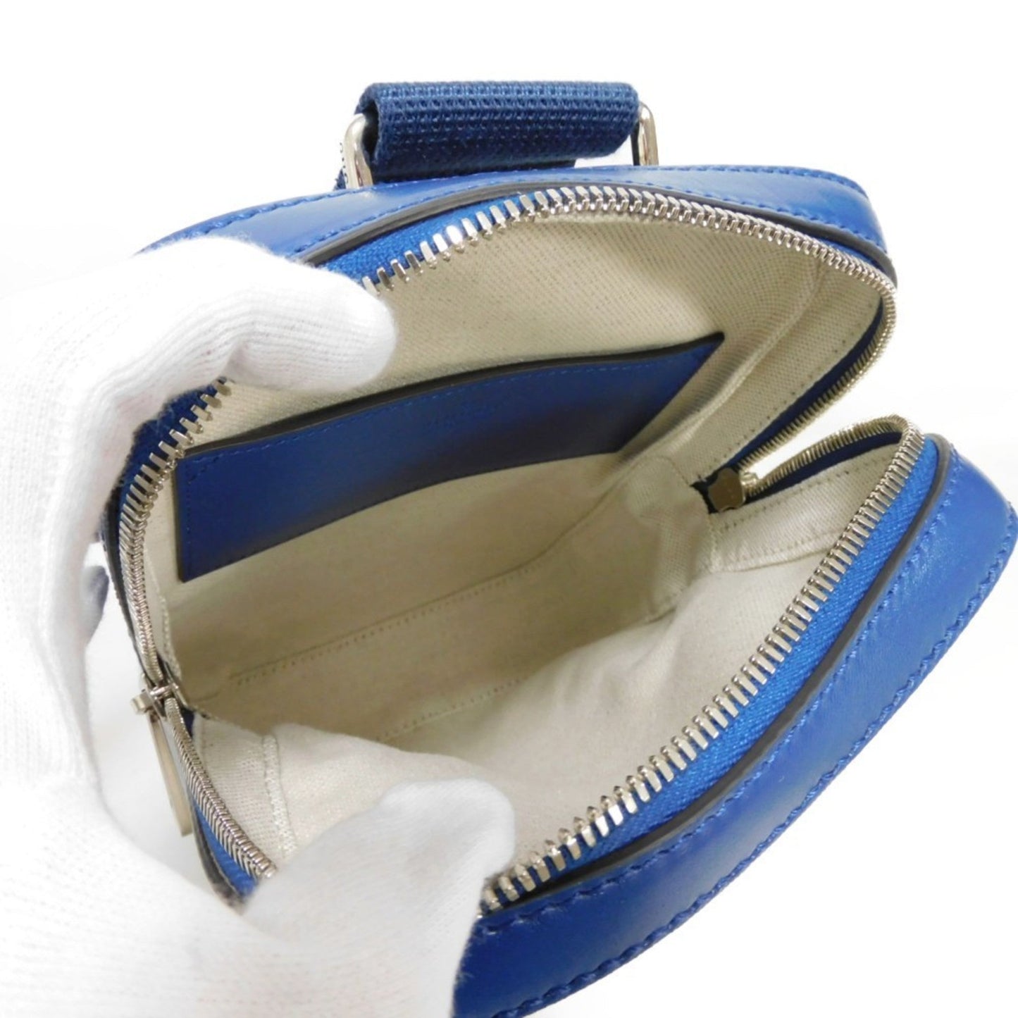 Gucci Blue Leather Shoulder Bag Sling Bag