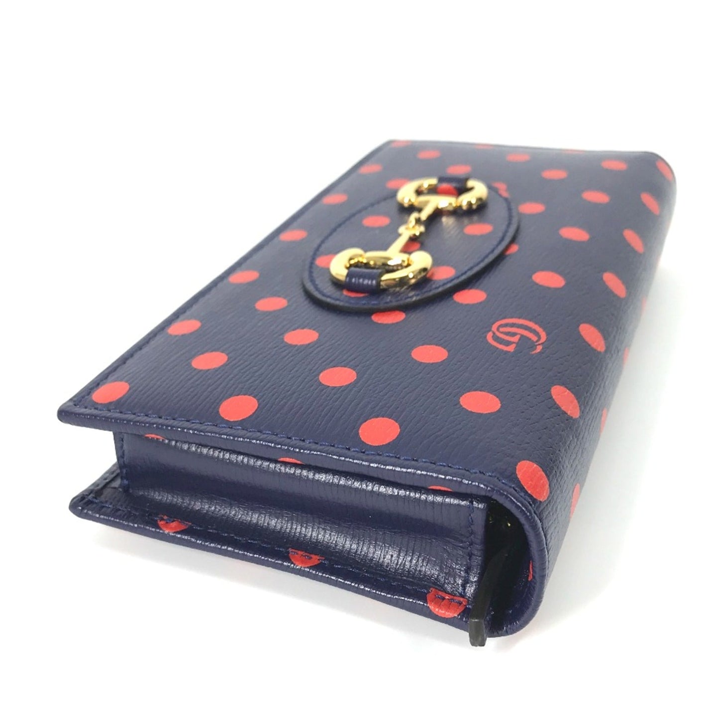 Gucci Navy Leather Long Wallet (Bi-Fold)