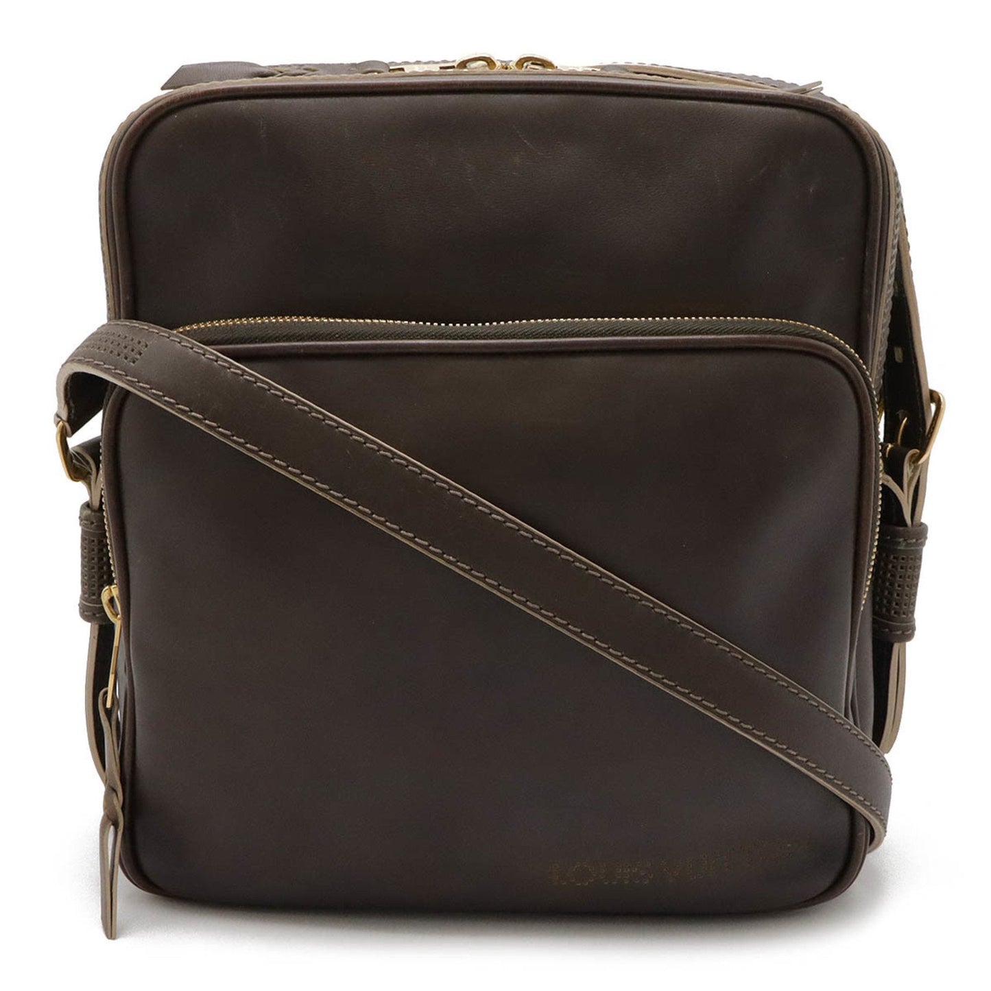 Louis Vuitton Brown Leather Shoulder Bag