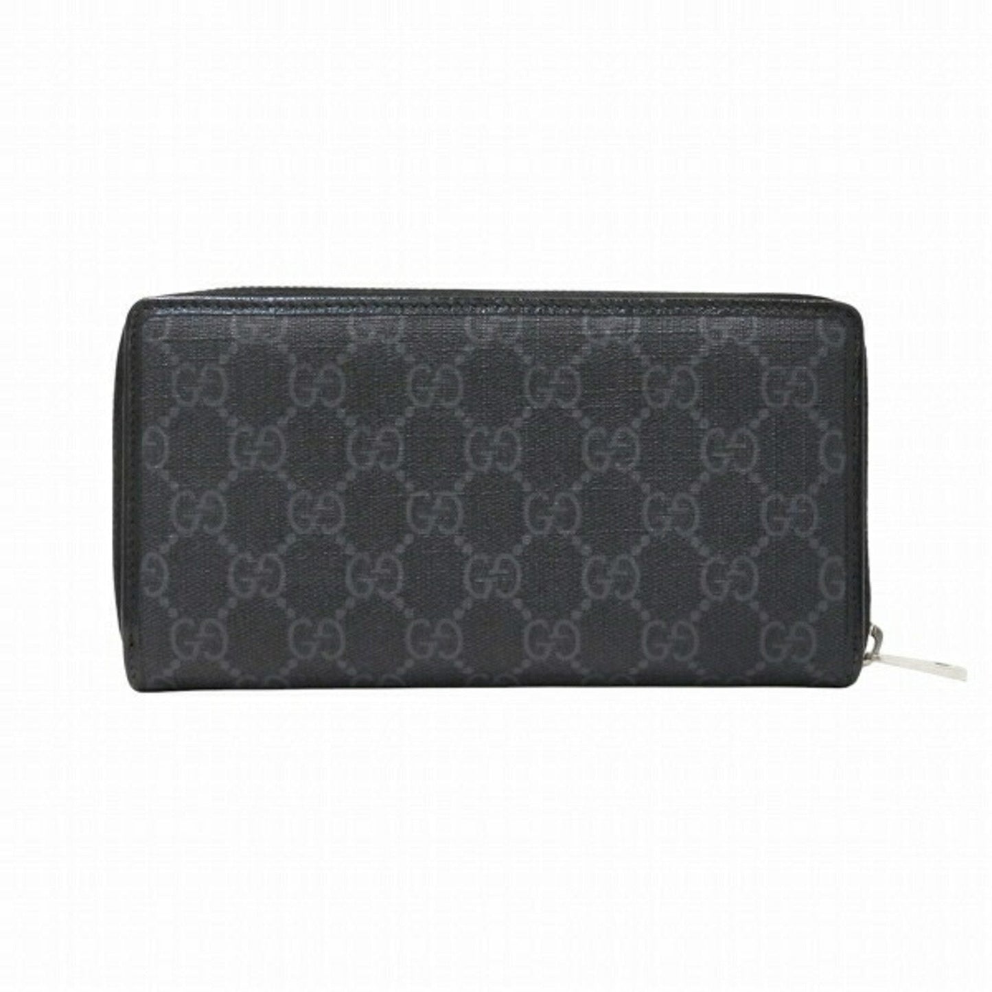 Gucci Black Coated Canvas Long Wallet (Bi-Fold)