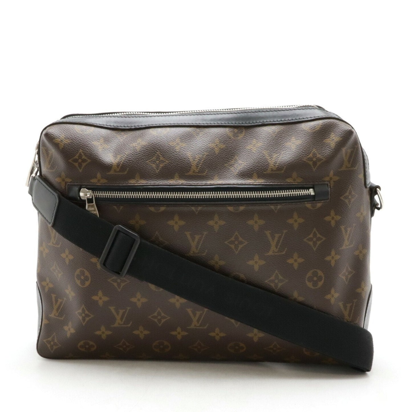 Louis Vuitton Black Brown Monogram Leather Shoulder Bag