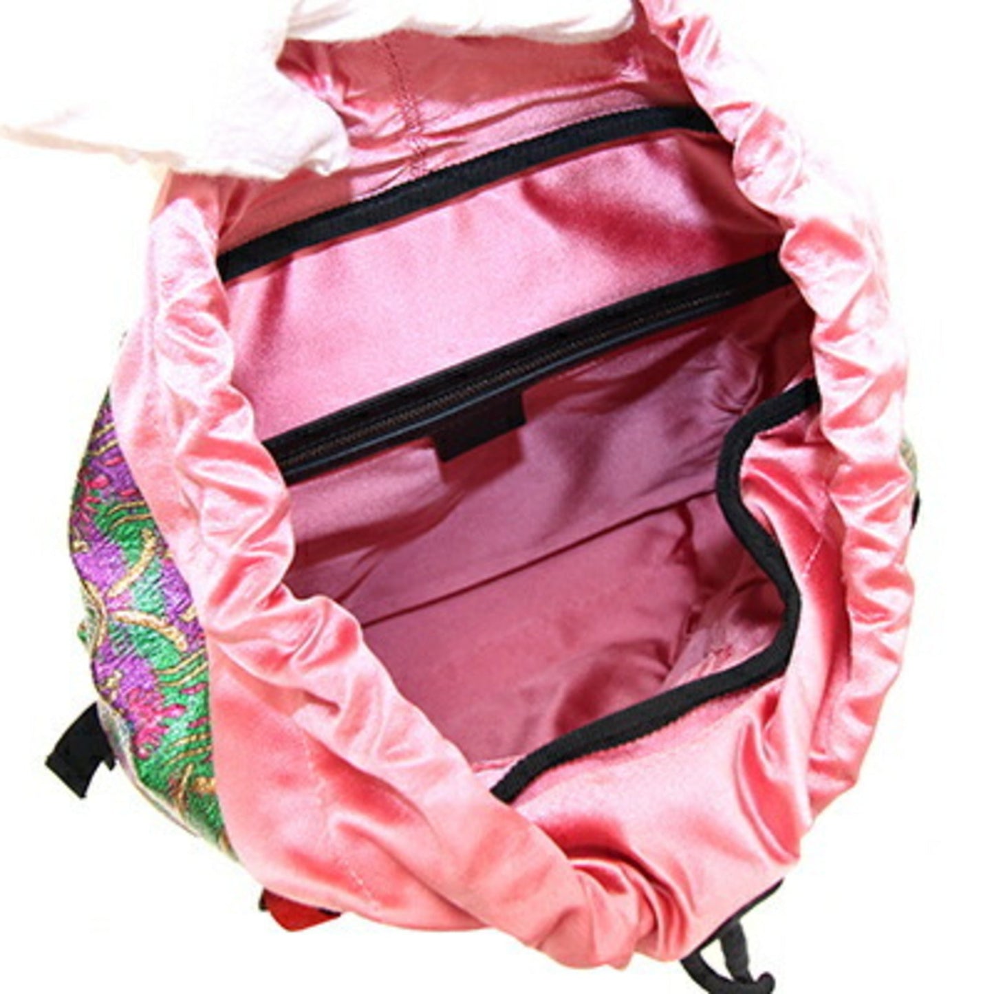 Gucci Green Multi-Color Coated Canvas Leather Backpack