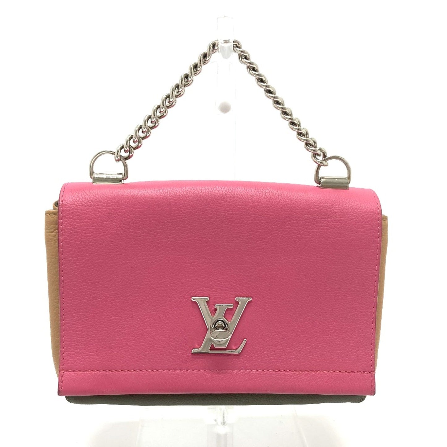 Louis Vuitton Pink Leather Shoulder Bag ()
