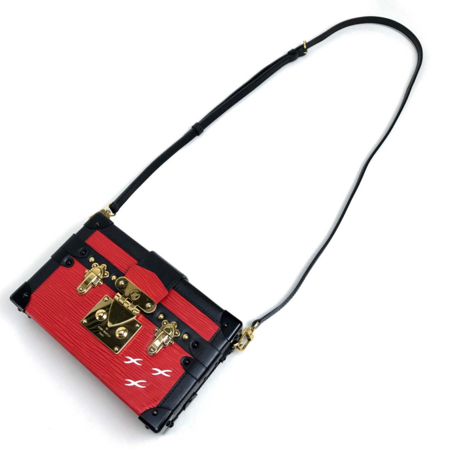 Louis Vuitton Red Leather Shoulder Bag