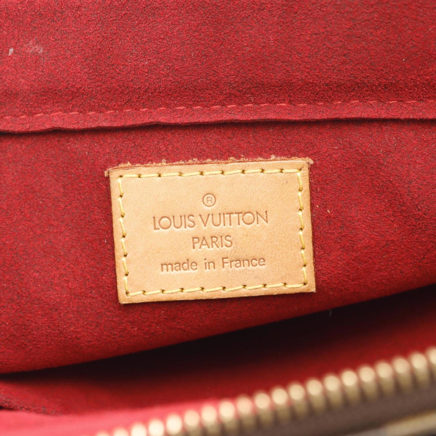 Louis Vuitton Brown Coated Canvas Leather Shoulder Bag