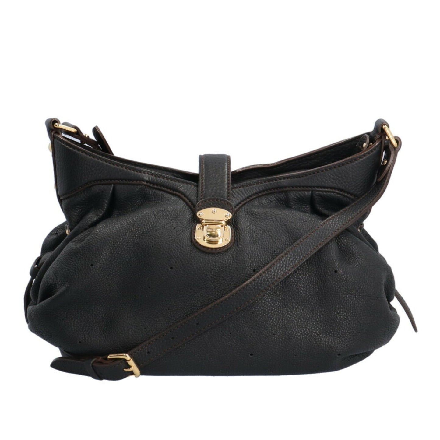 Louis Vuitton Mahina Black Mahina Leather Shoulder Bag