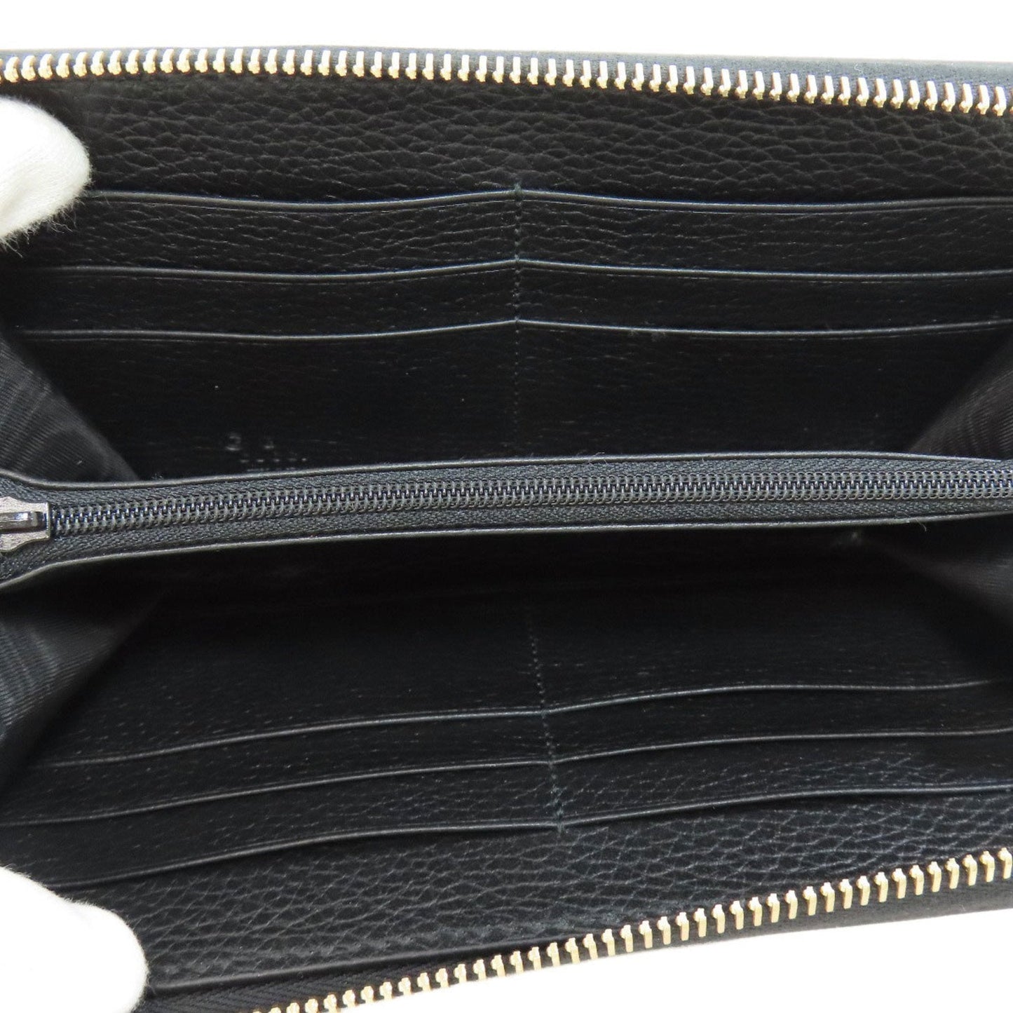 Gucci Black Leather Long Wallet (Bi-Fold)