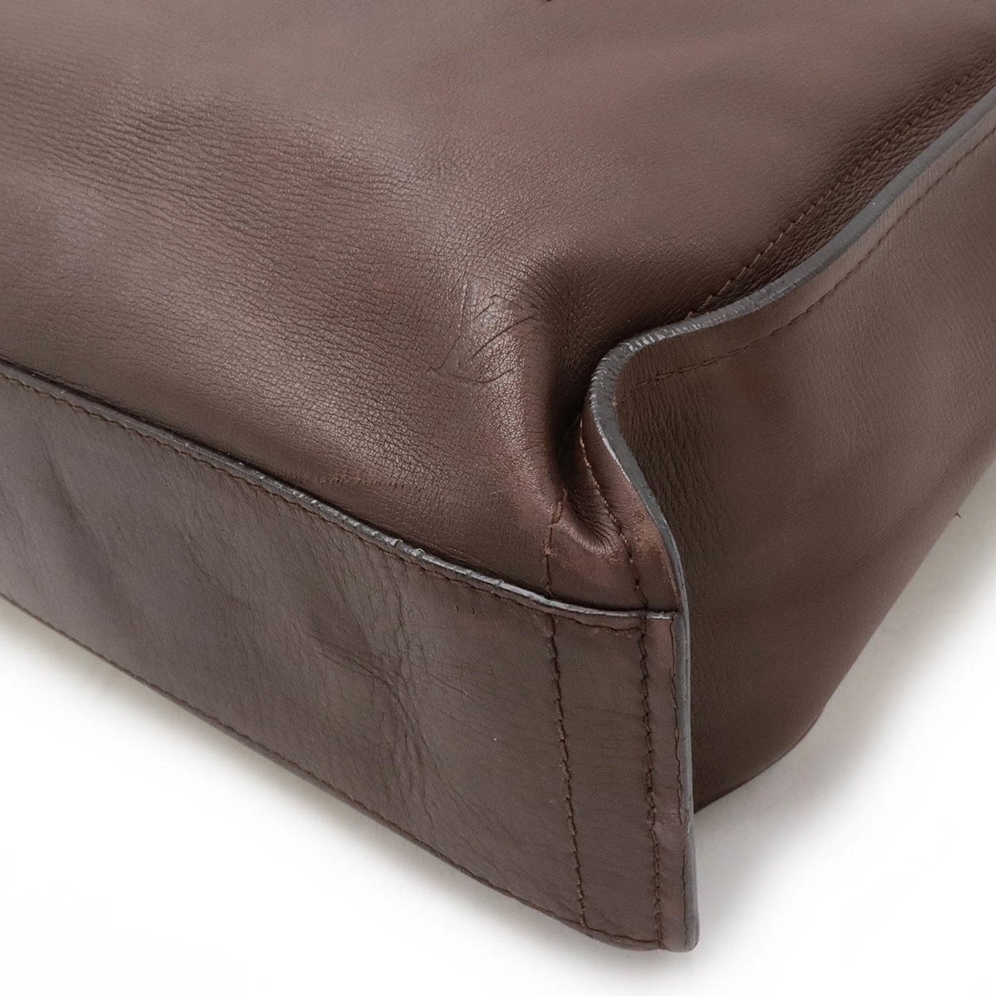 Louis Vuitton Coffee Dark Brown Utah Leather Leather Shoulder Bag Tote Bag
