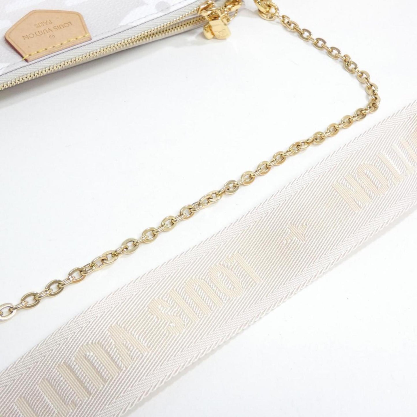 Louis Vuitton Gold Coated Canvas Pochette Shoulder Bag