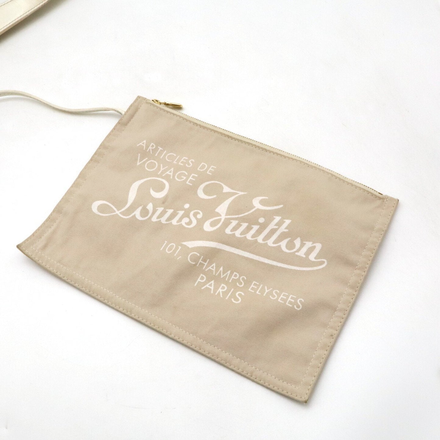 Louis Vuitton Sable Canvas Leather Pouch Shoulder Bag Tote Bag