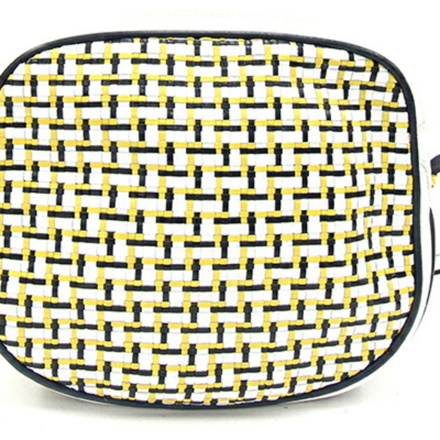 Gucci Navy White Yellow Leather Pochette Shoulder Bag