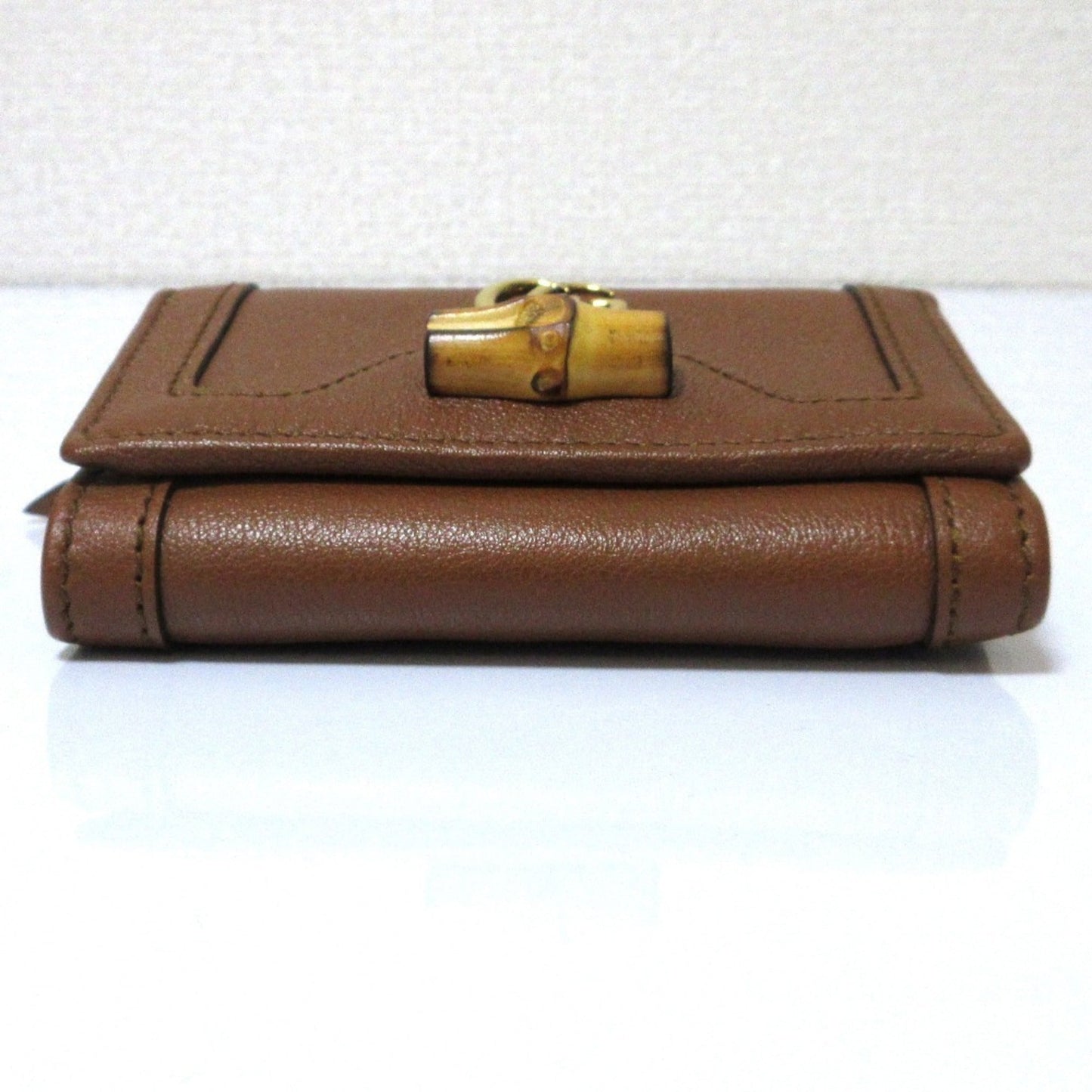 Gucci Brown Bamboo Wallet (Tri-Fold)