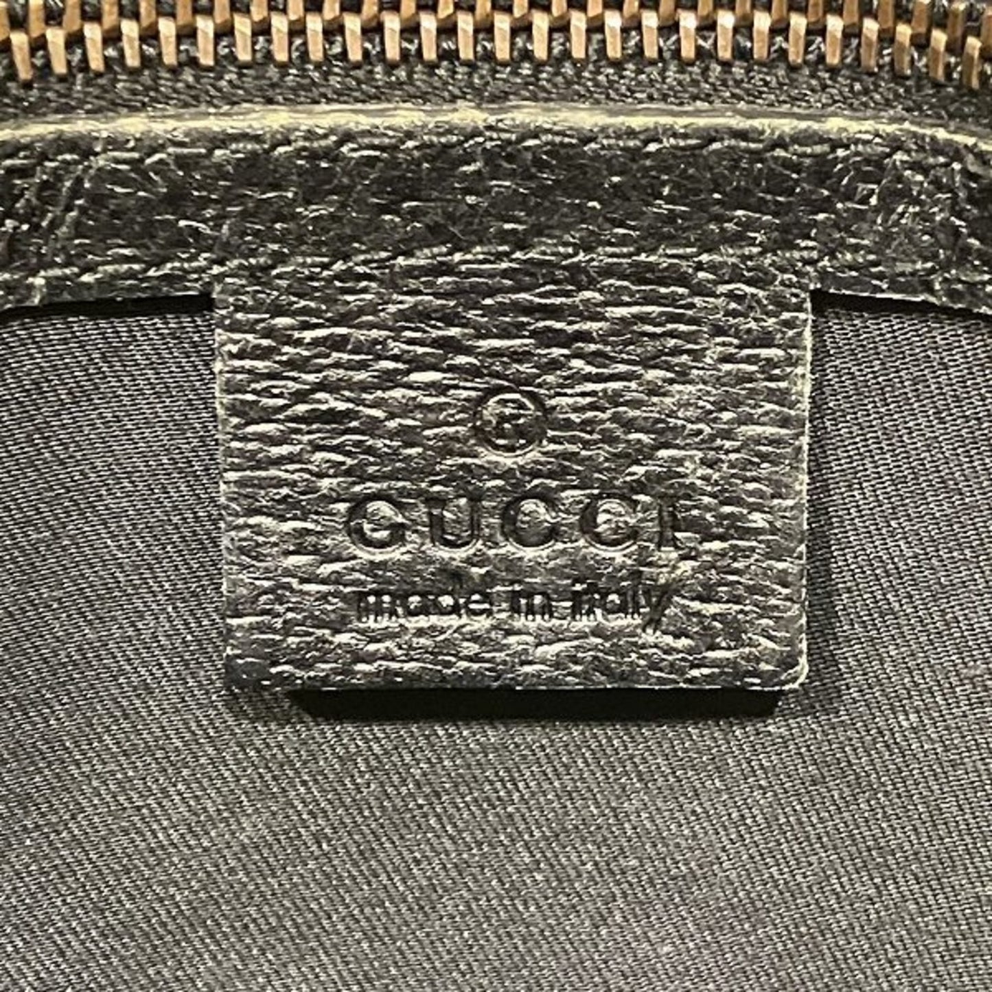 Gucci Black Canvas Leather Handbag Tote Bag