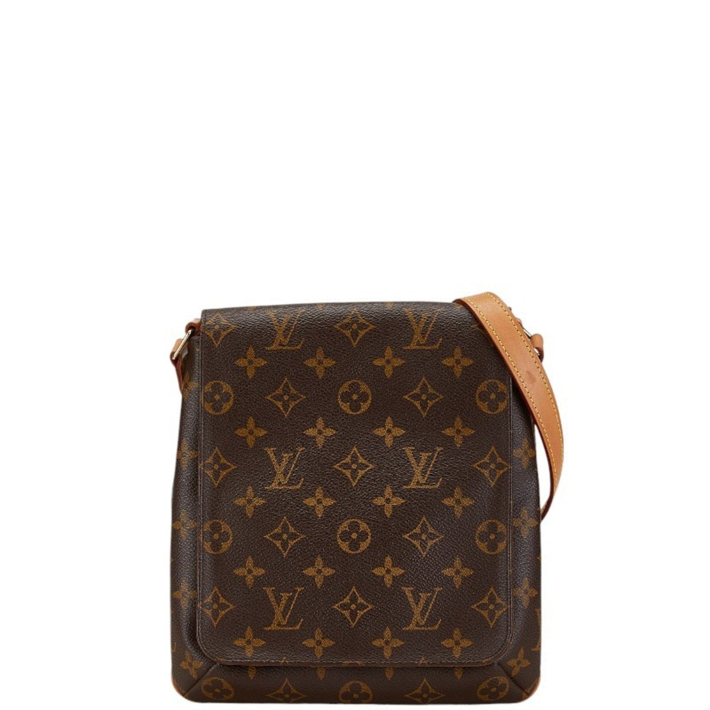 Louis Vuitton Brown Pvc Leather Shoulder Bag ()