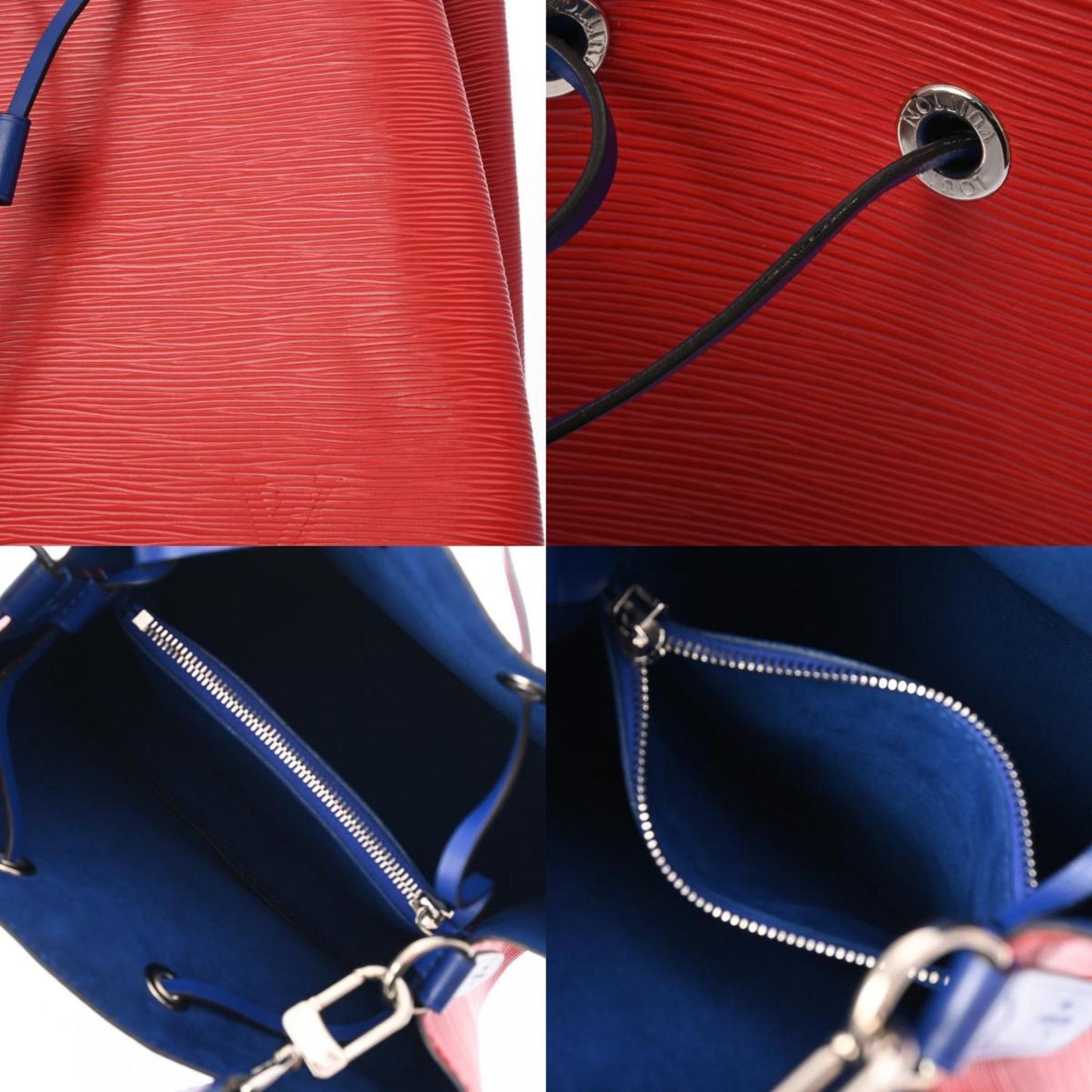 Louis Vuitton Blue Coquelicots Epi Leather Shoulder Bag